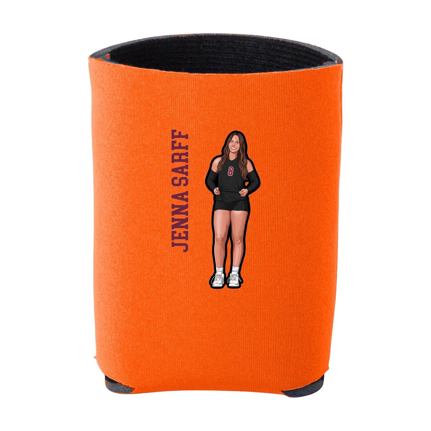 Can Holder — Name Vertical in Orange