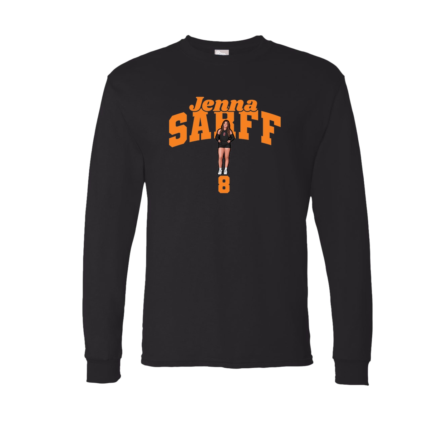 Long Sleeve Tee — Signature Arch in Black