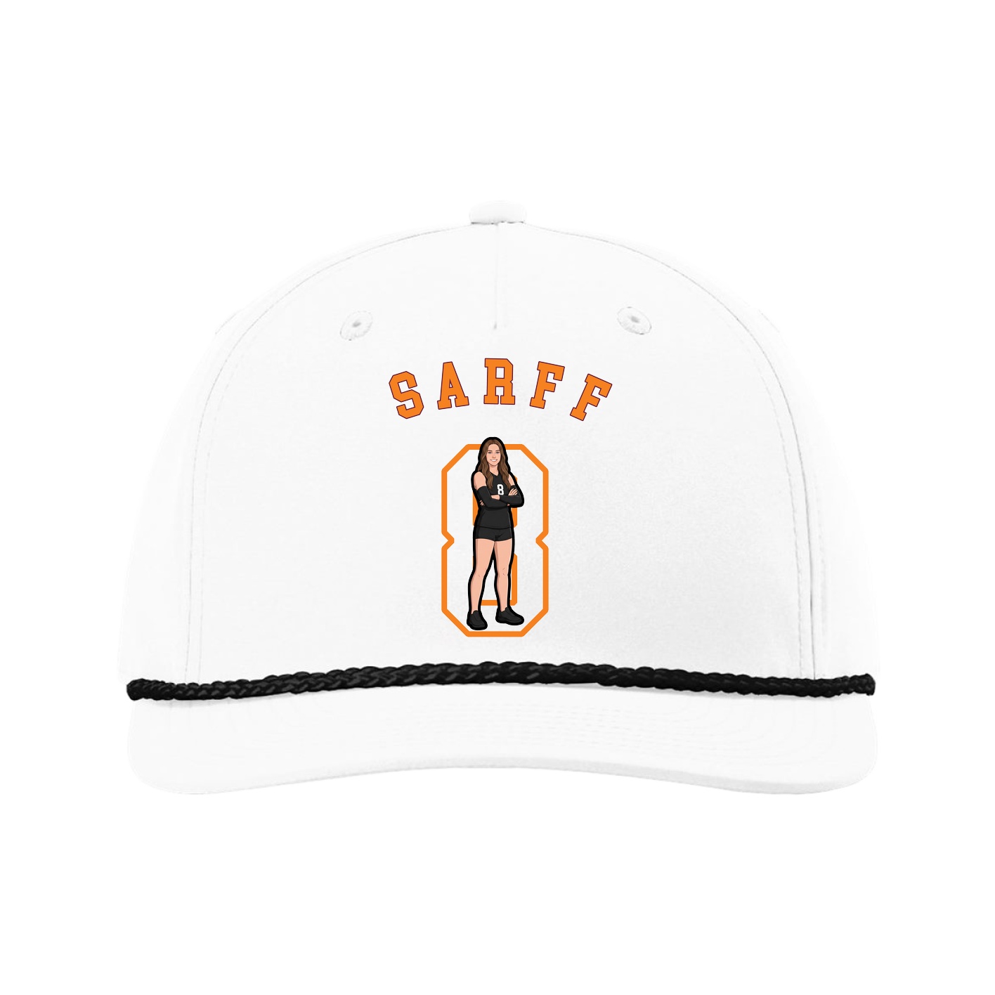 Five-Panel Classic Rope Cap — Shirsey Arch in White