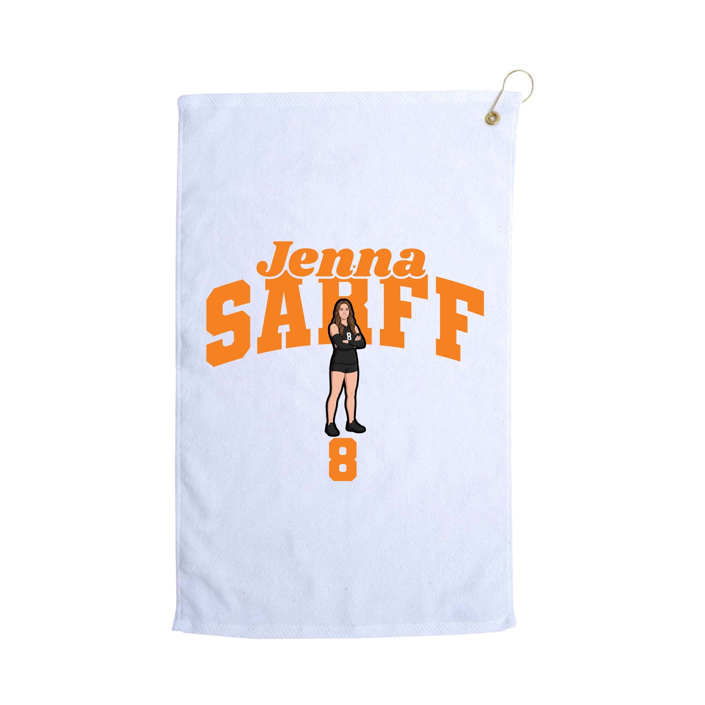 Golf Towel — Signature Arch in White