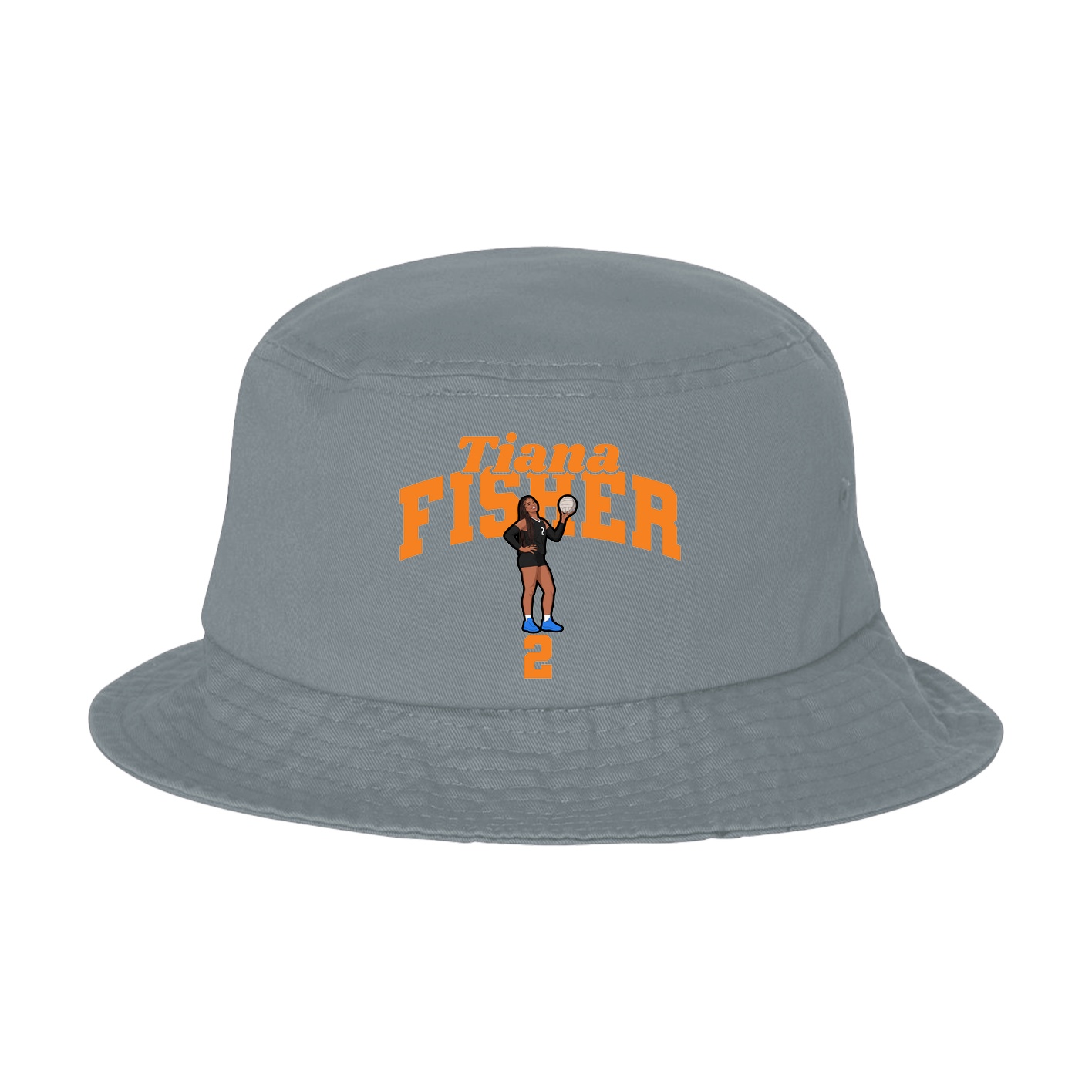 Bucket Cap — Signature Arch in Grey
