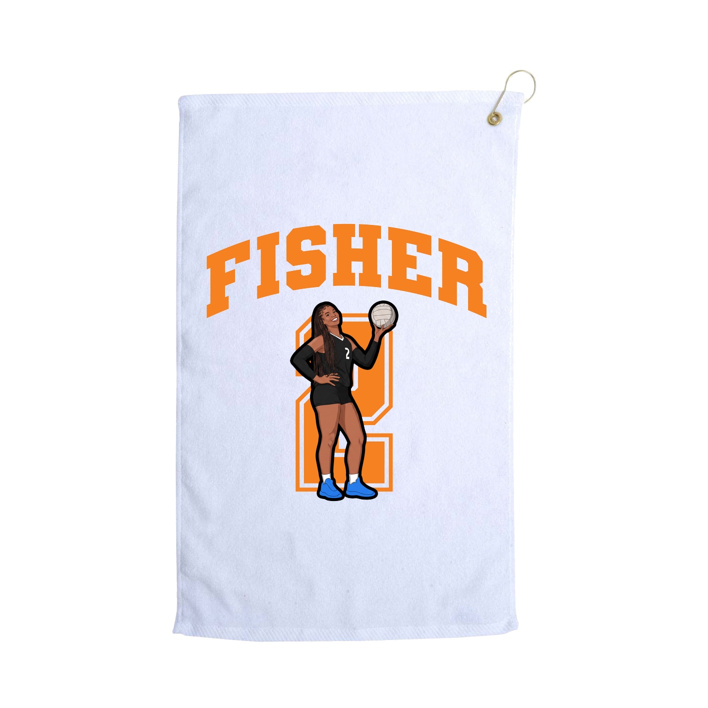 Golf Towel — Number in White