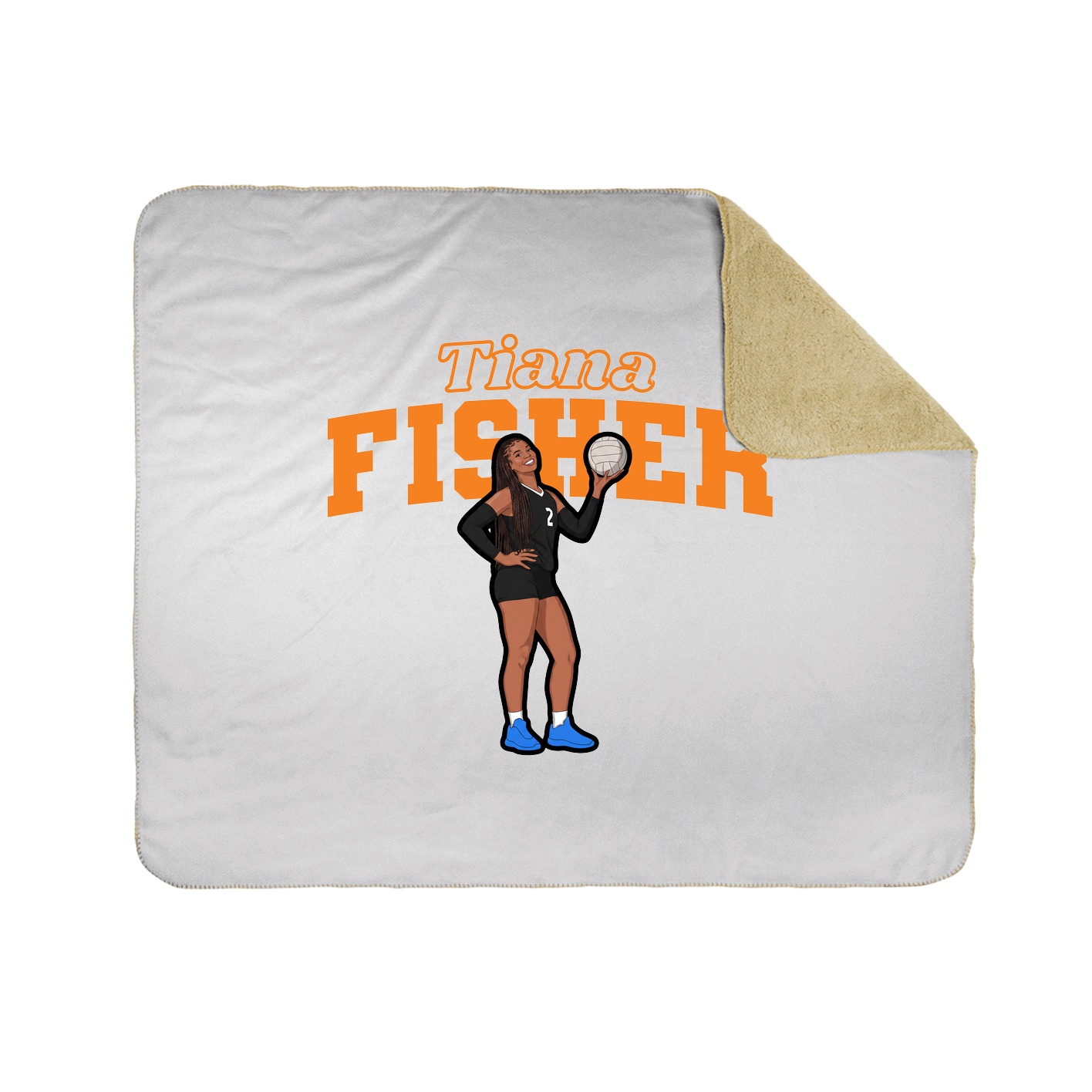 Throw Blanket — Name Arch in White