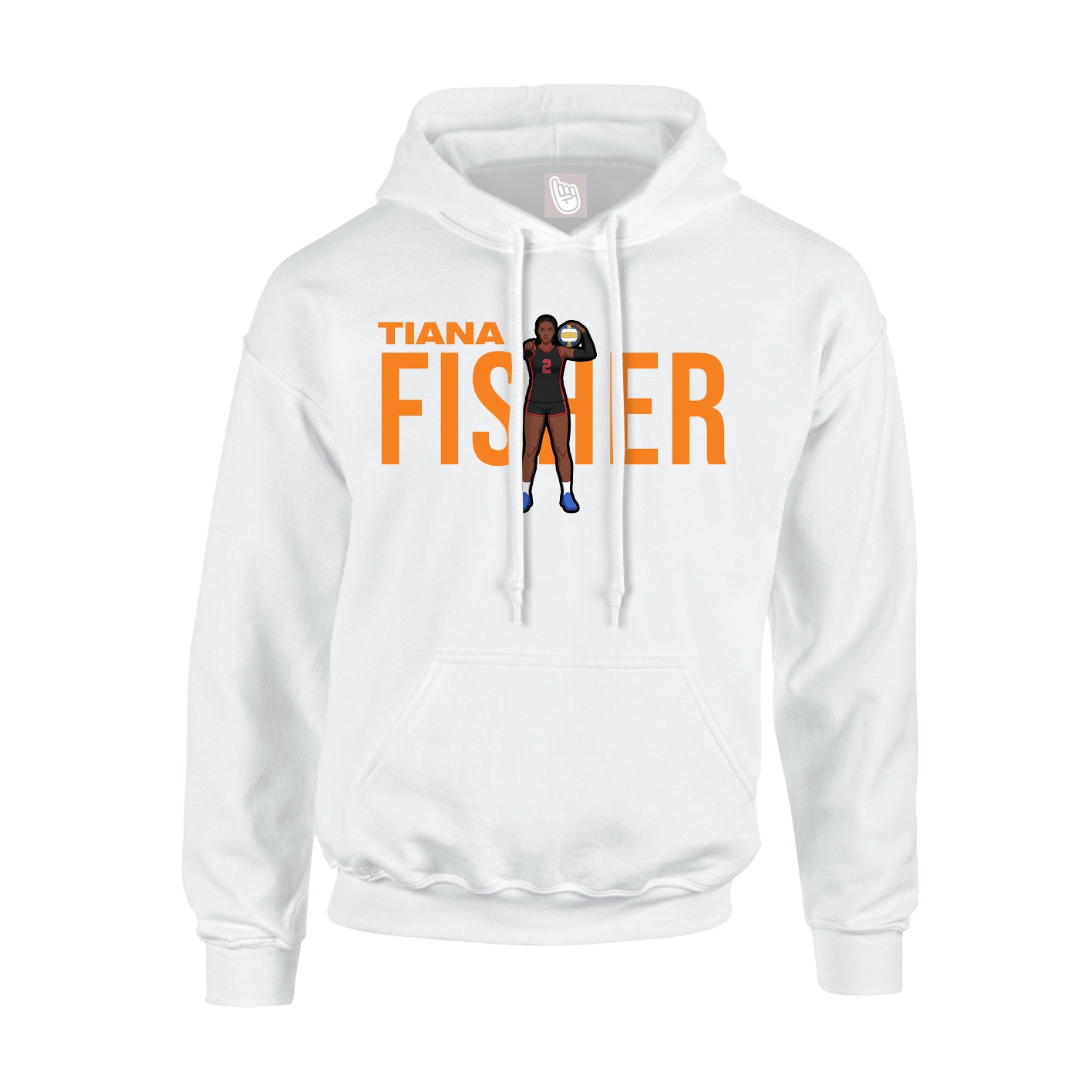 Youth Hoodie — Player Name in White