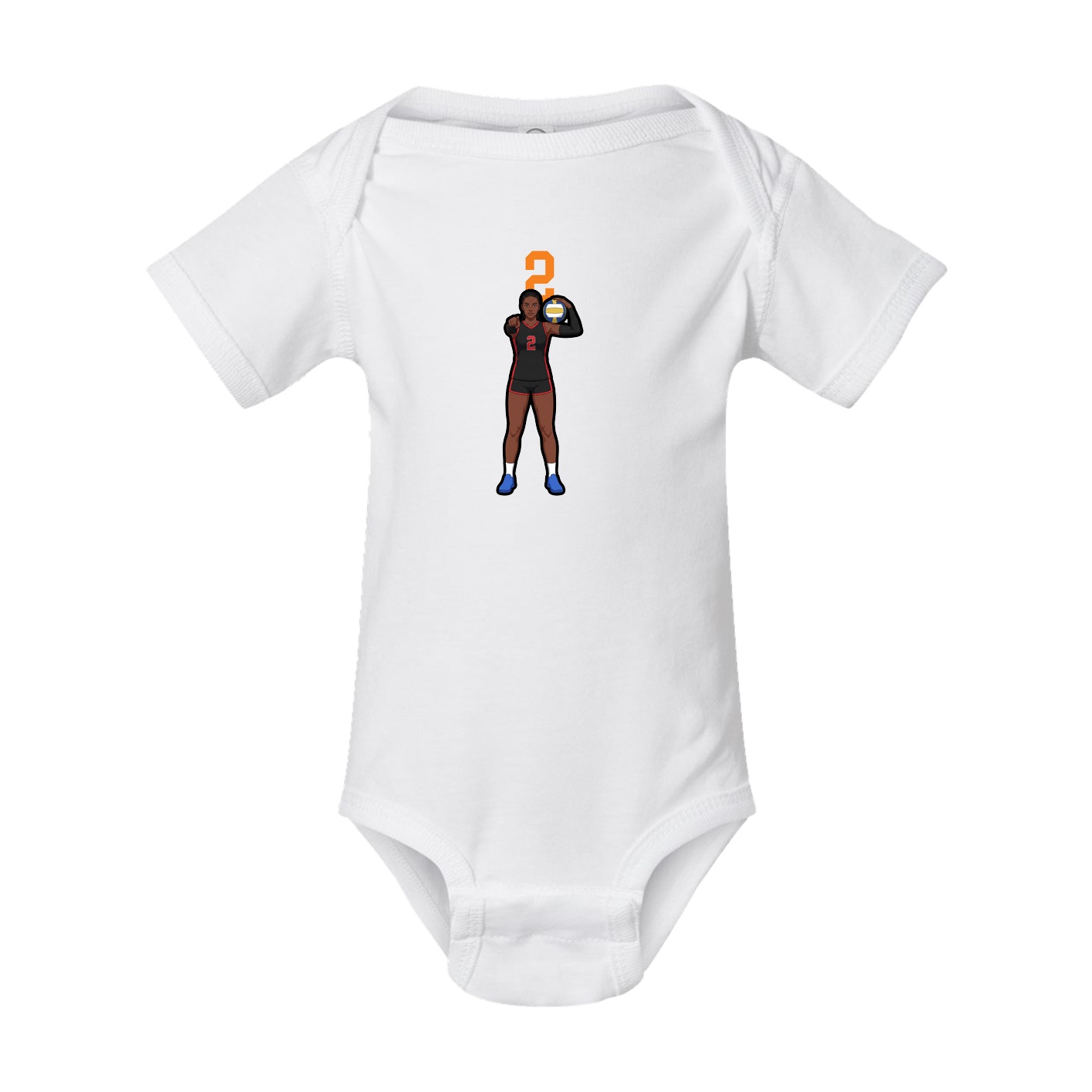 Baby Onesie — Number Top in White