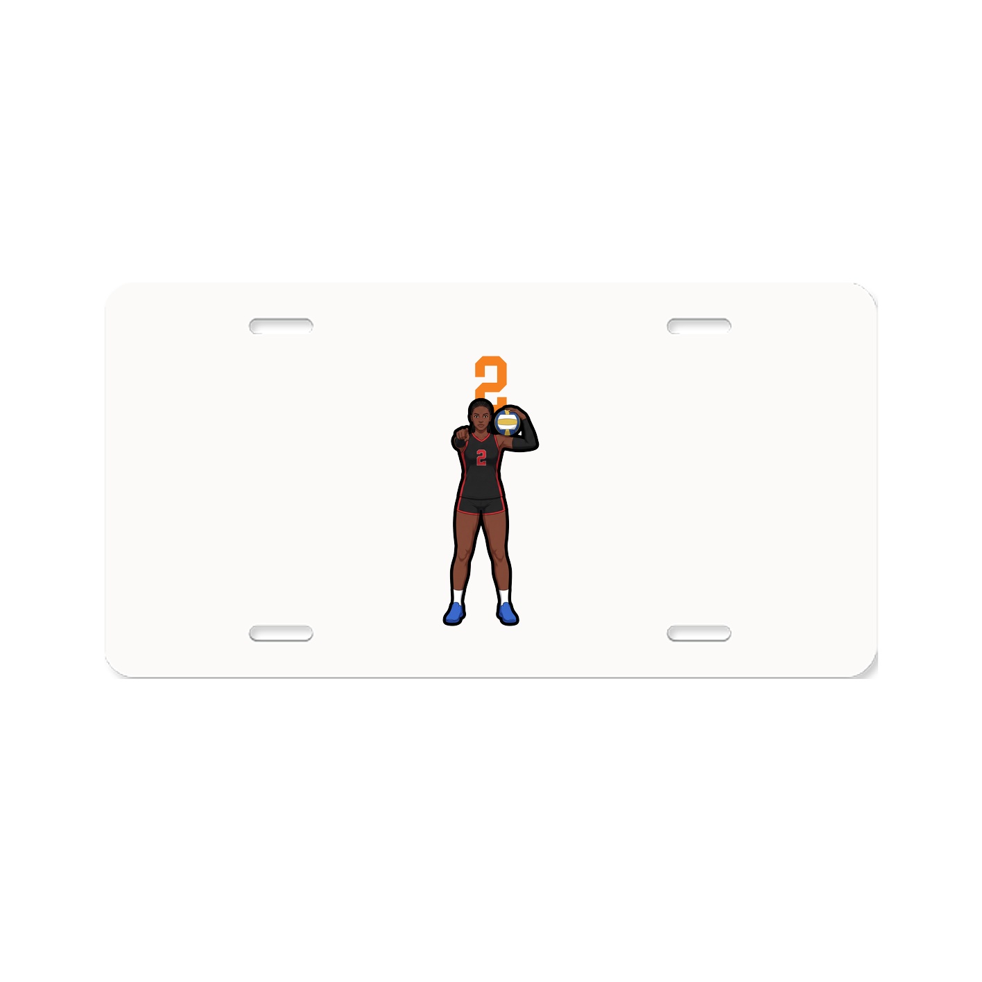 License Plate — Number Top in Classic