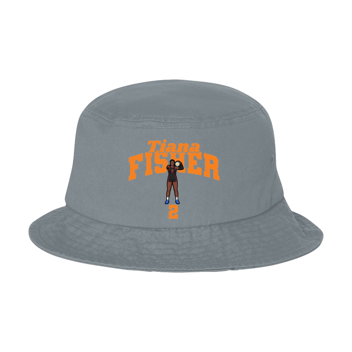 Bucket Cap — Signature Arch in Grey