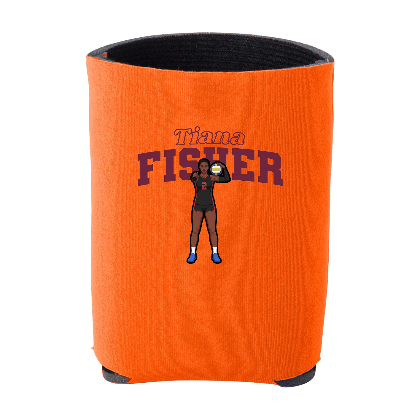 Can Holder — Name Arch in Orange