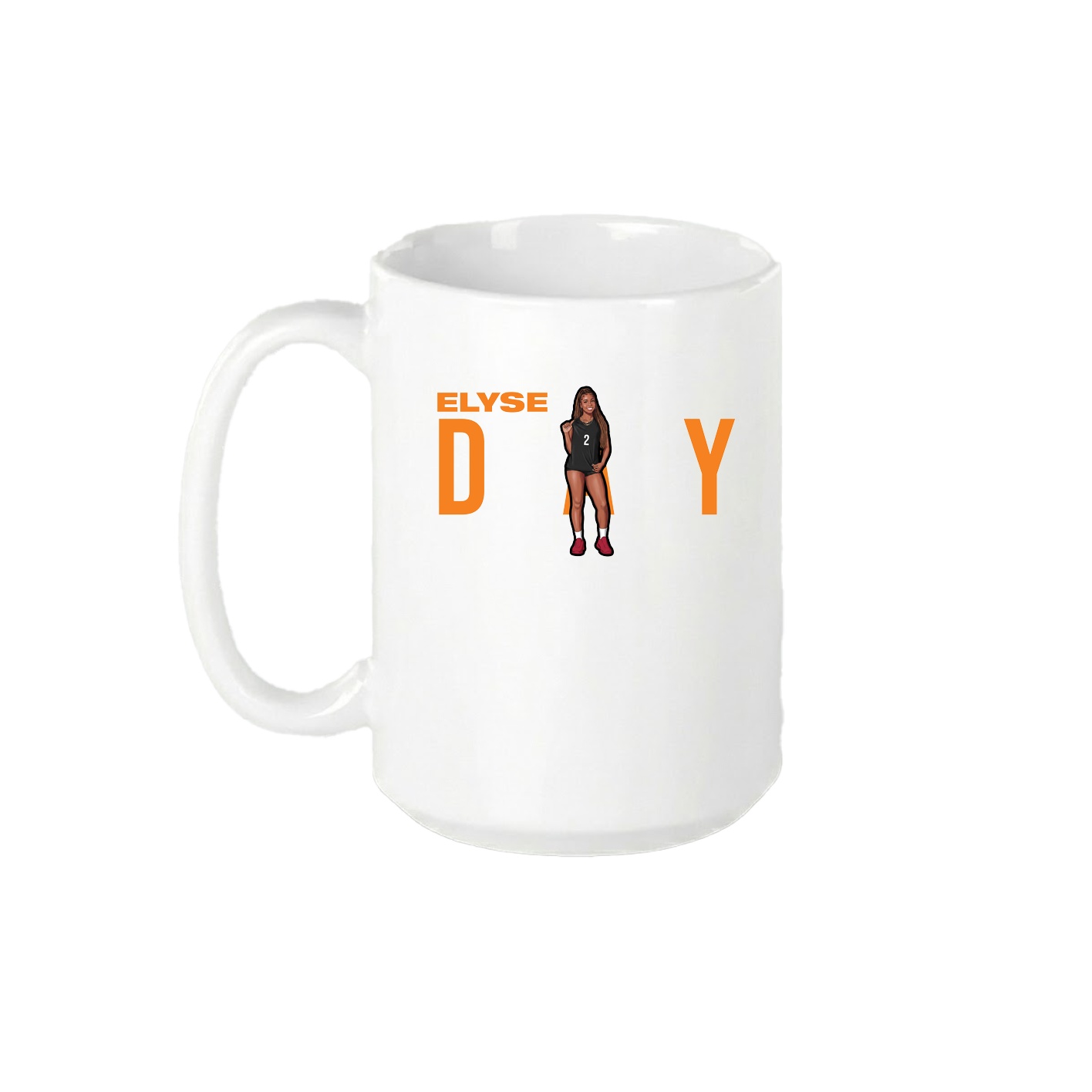 15oz Coffee Mug — Player Name in White