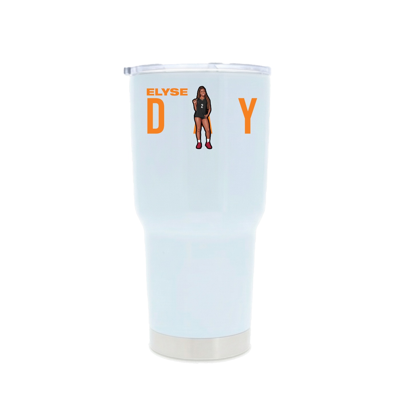 30oz Stainless Steel Tumbler — Player Name in White