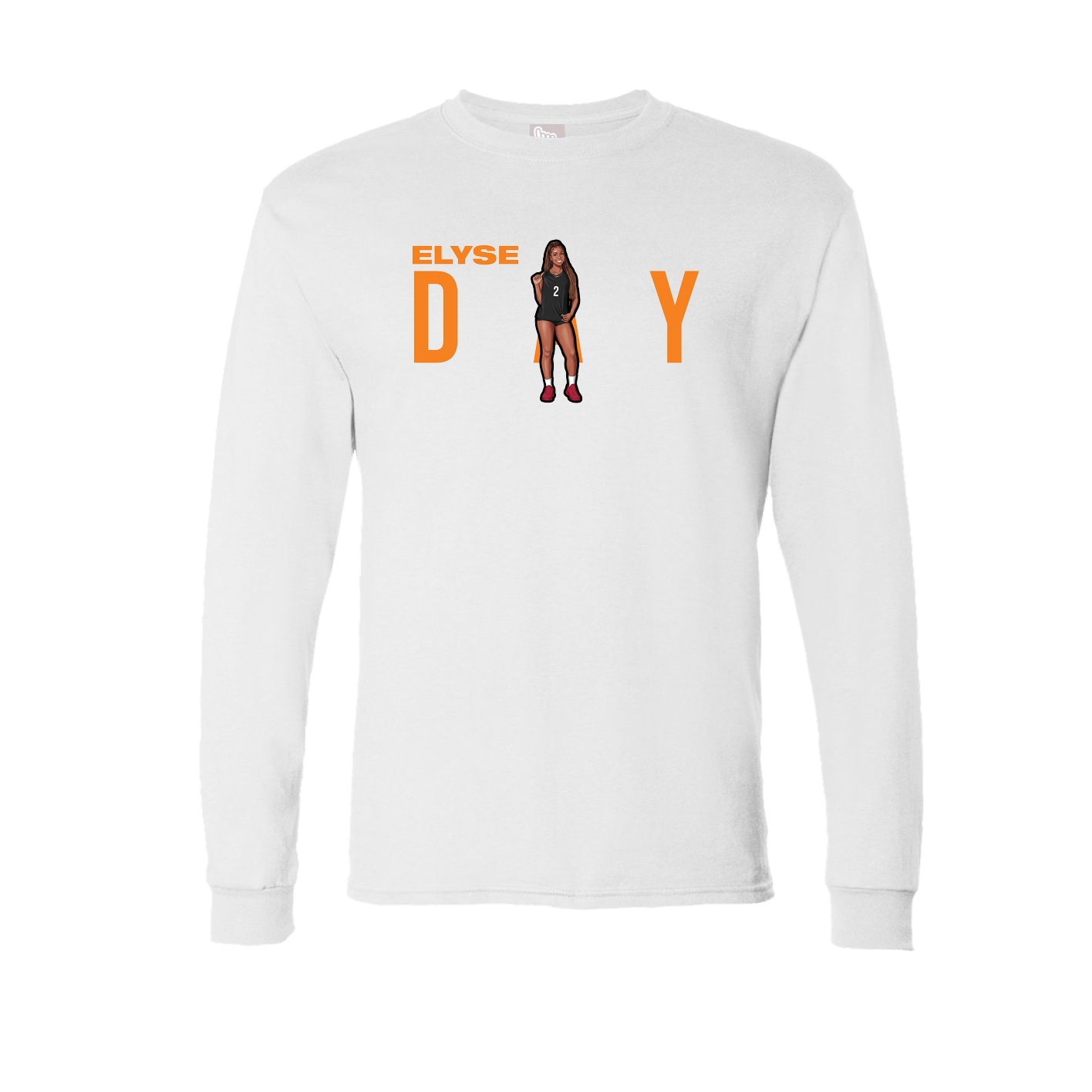 Long Sleeve Tee — Player Name in White