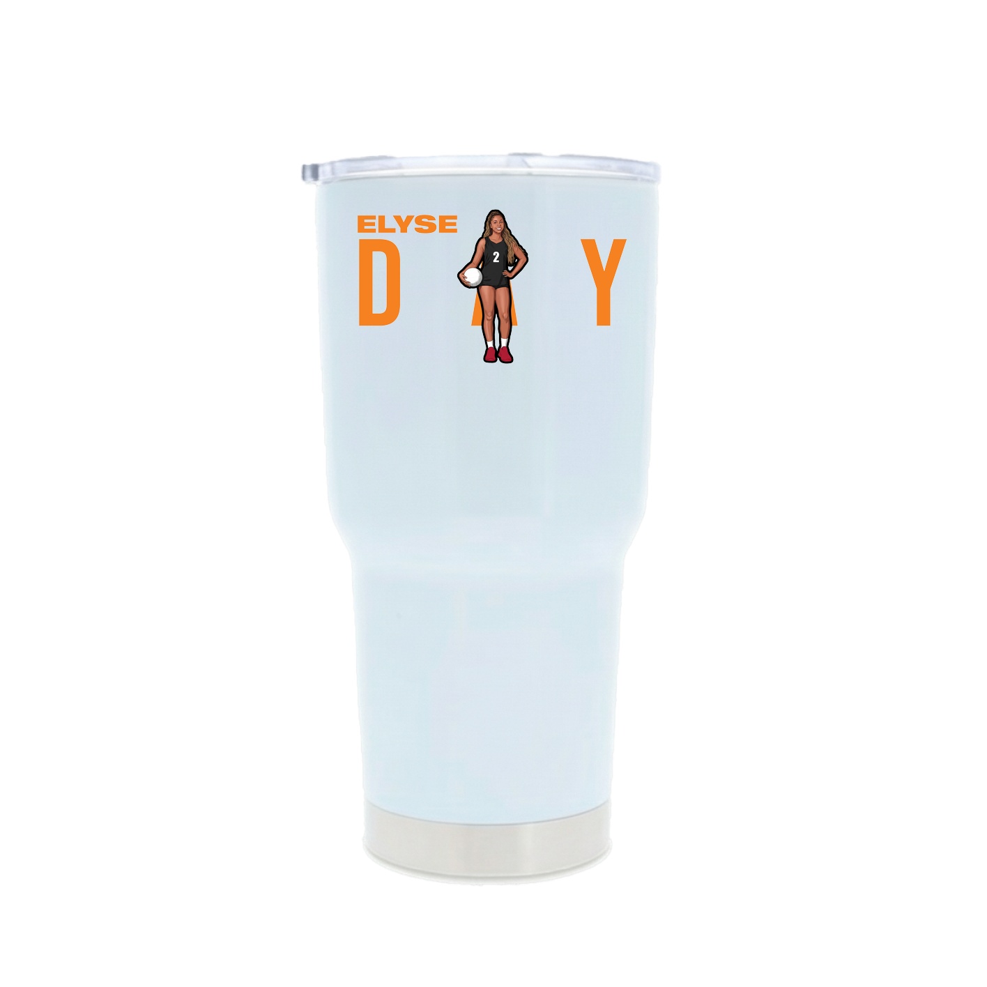 30oz Stainless Steel Tumbler — Player Name in White