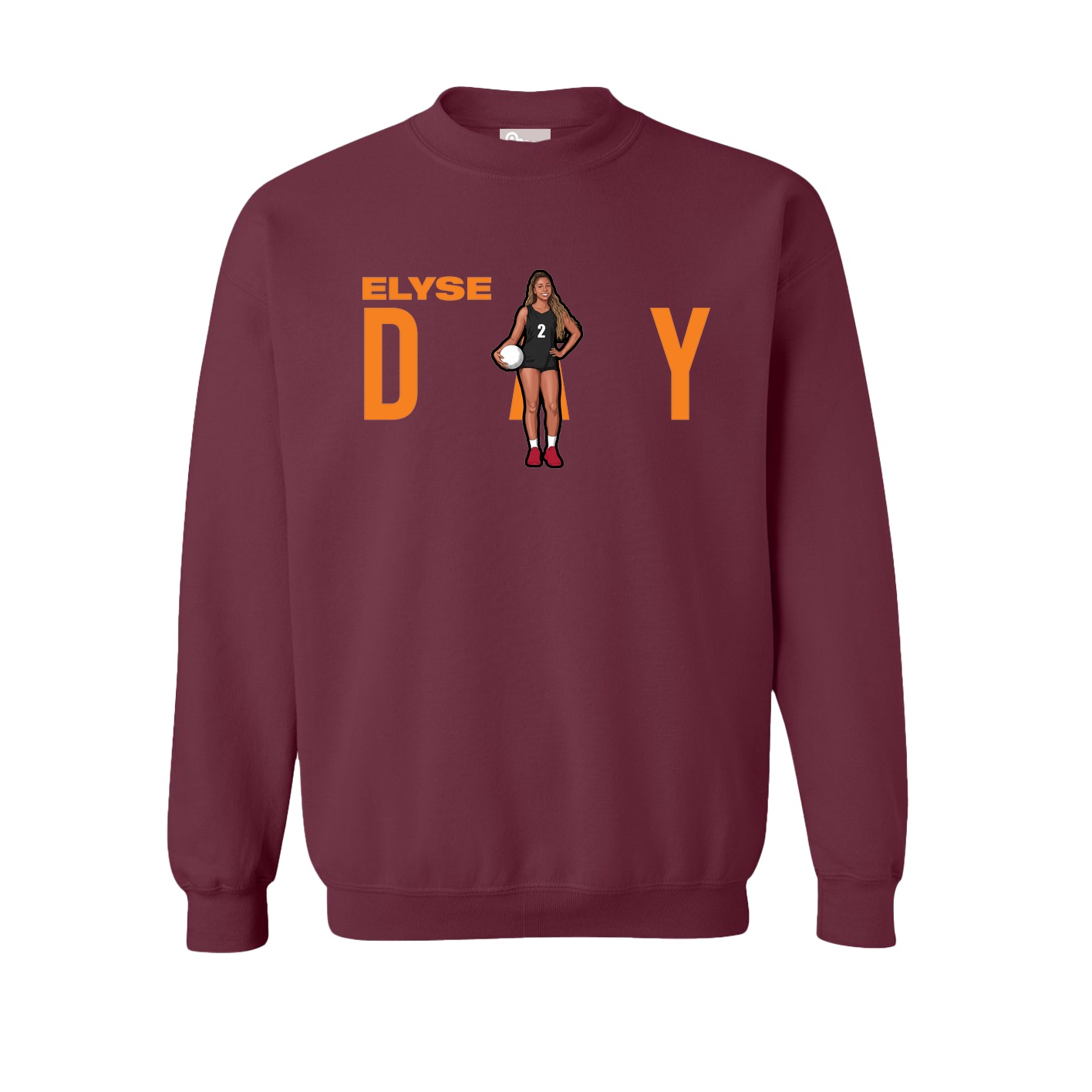 Fleece Crew — Player Name in Maroon