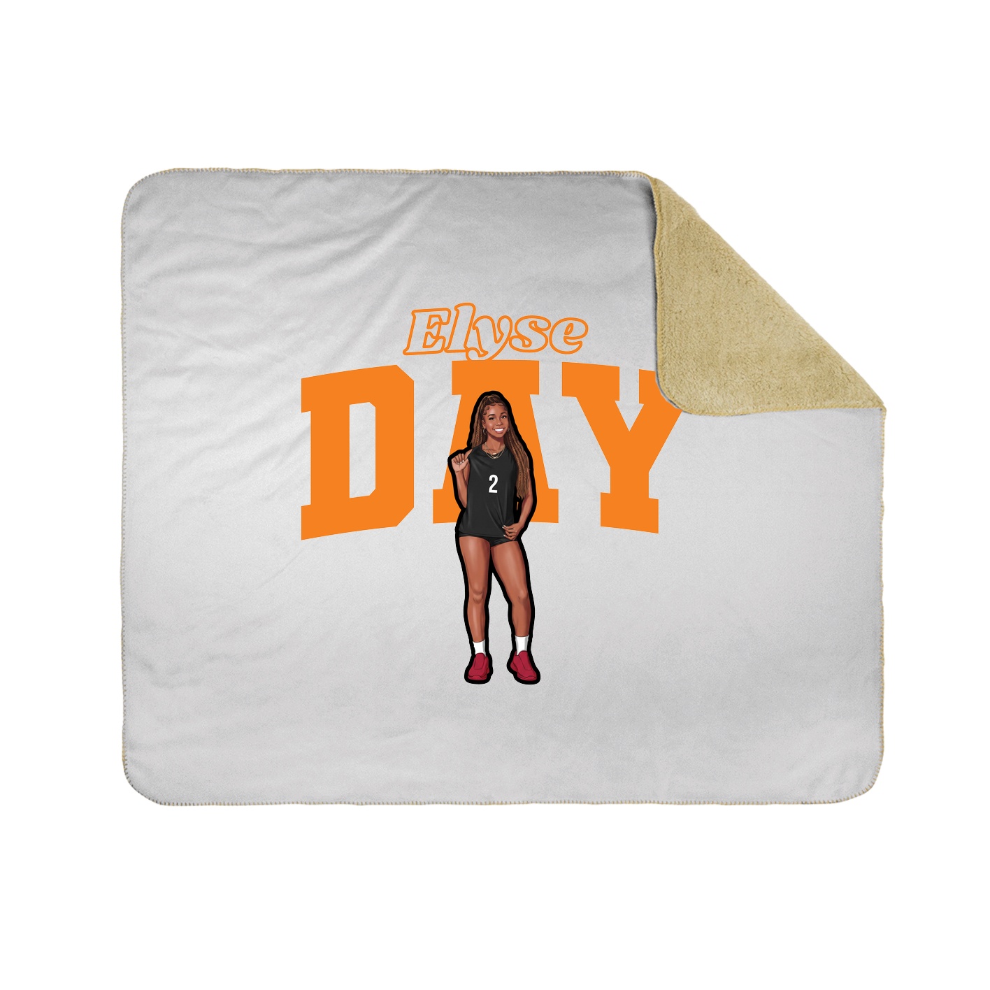 Throw Blanket — Name Arch in White
