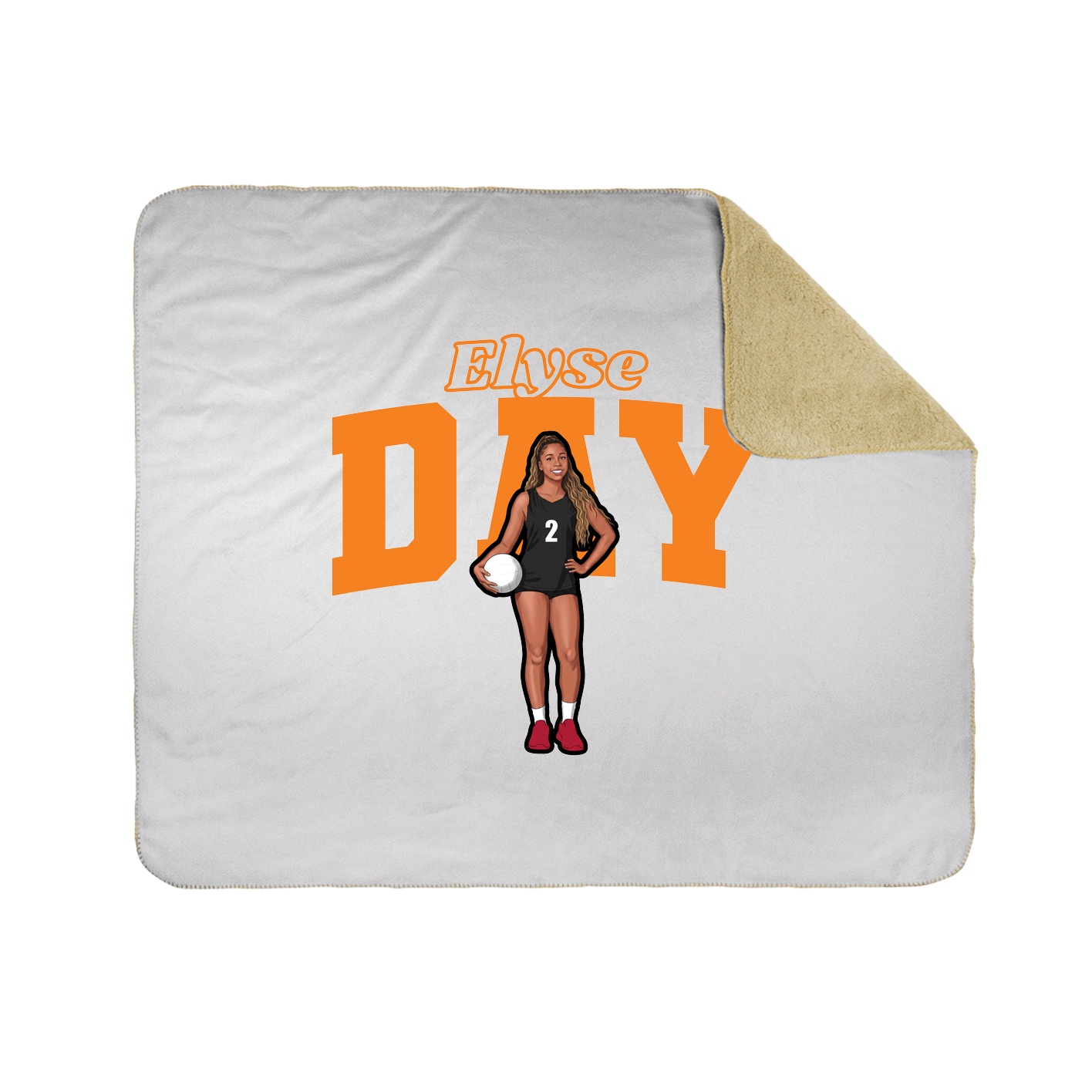 Throw Blanket — Name Arch in White