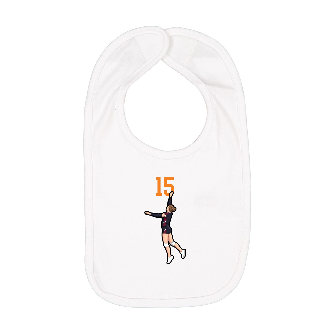 Infant Bib — Number Top in White