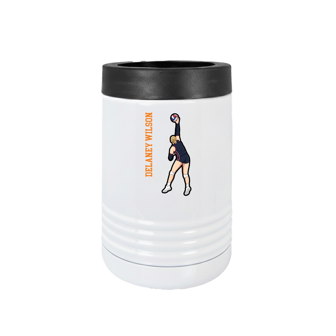 Beverage Holder — Name Vertical in White