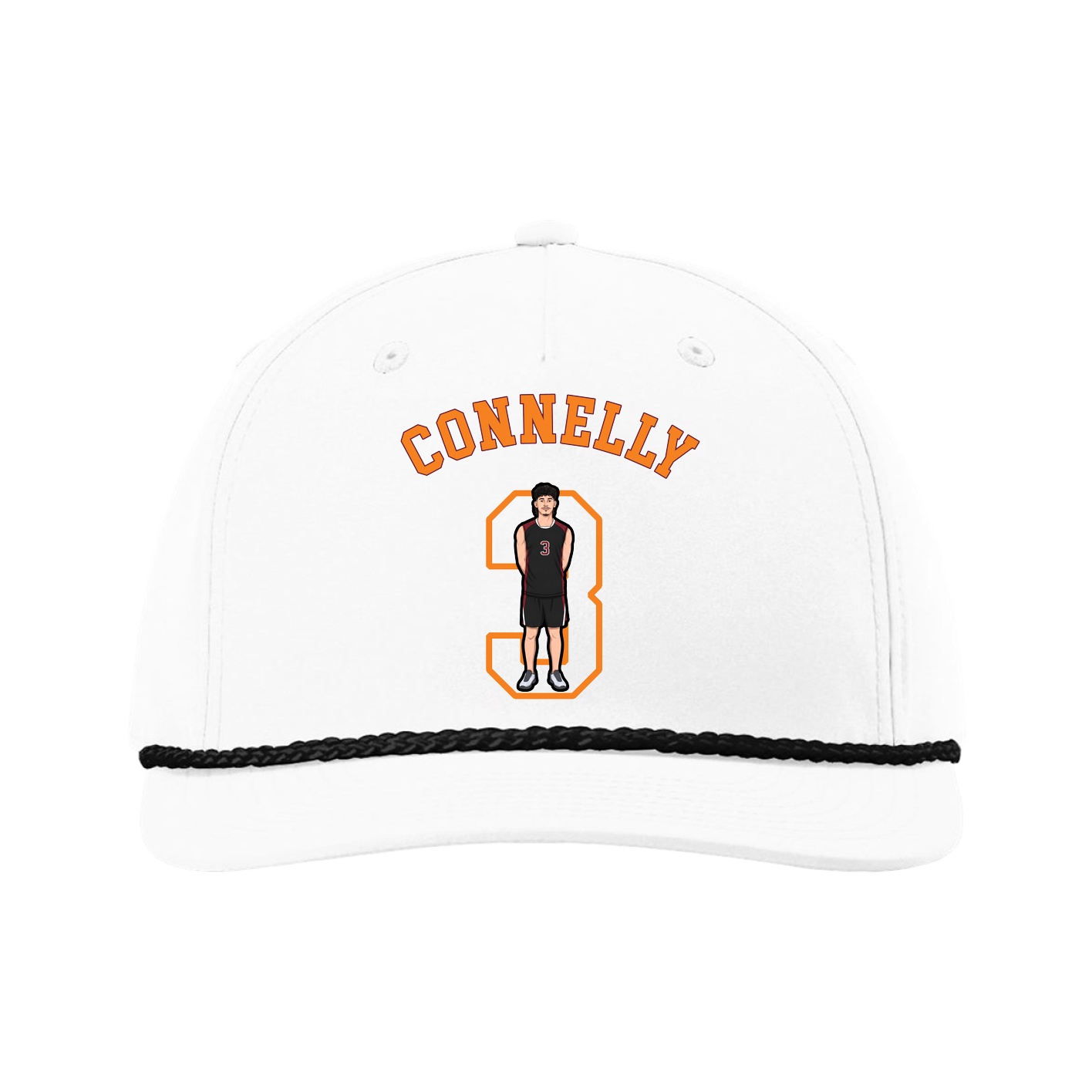 Five-Panel Classic Rope Cap — Shirsey Arch in White