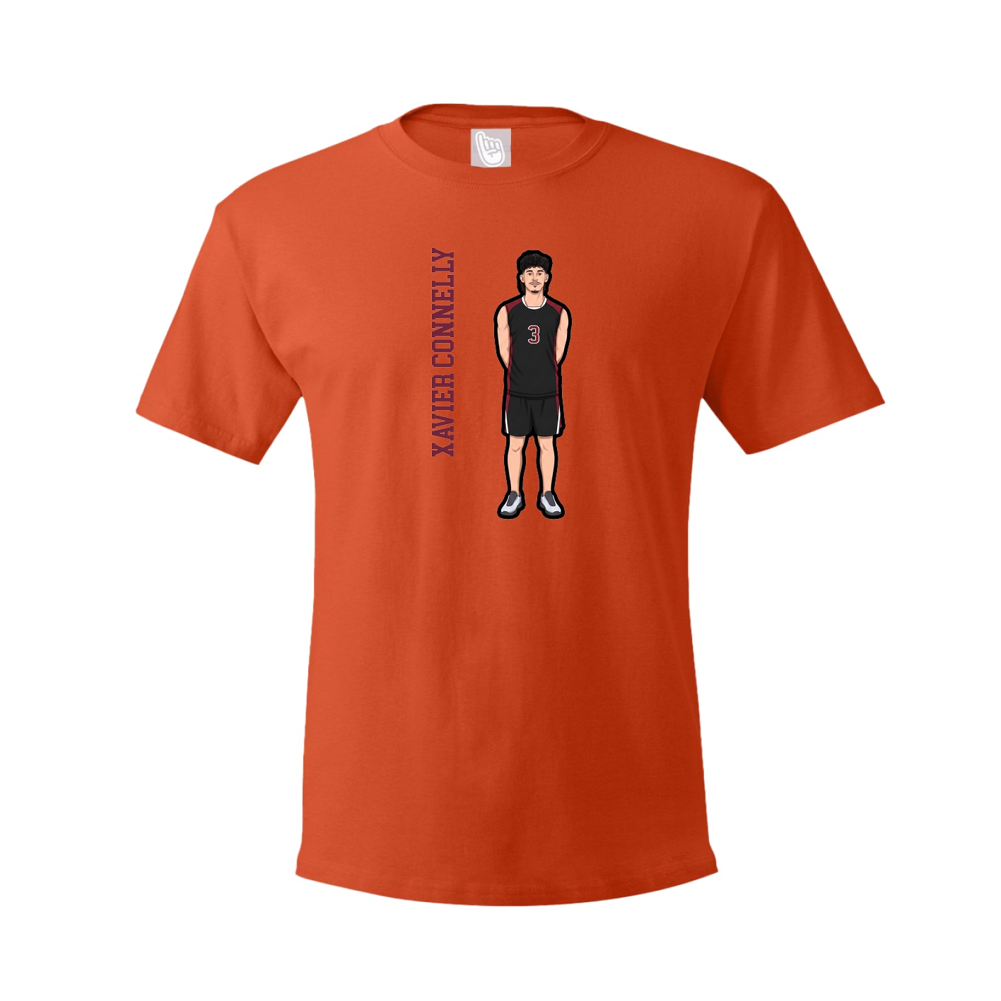 Tee — Name Vertical in Orange