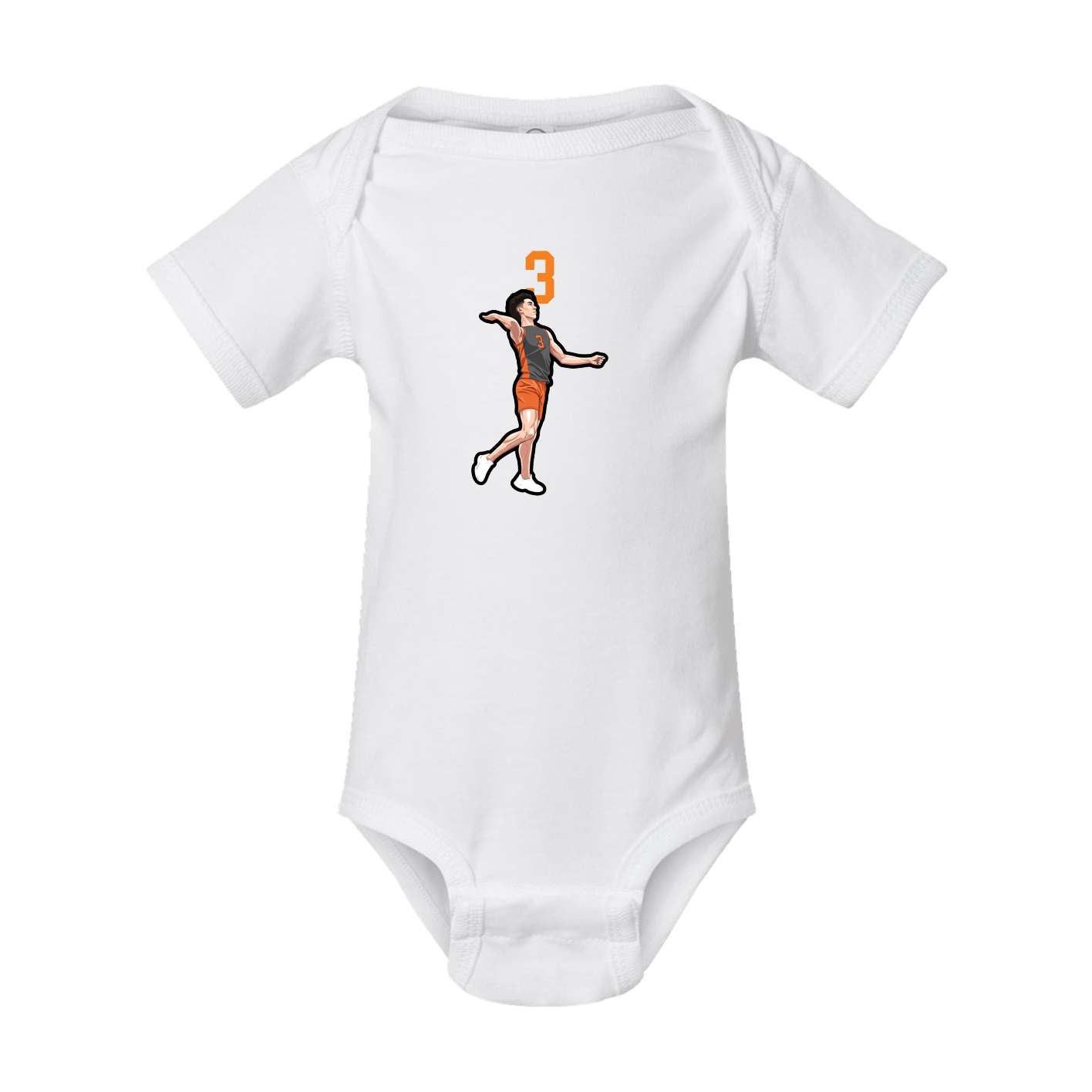 Baby Onesie — Number Top in White