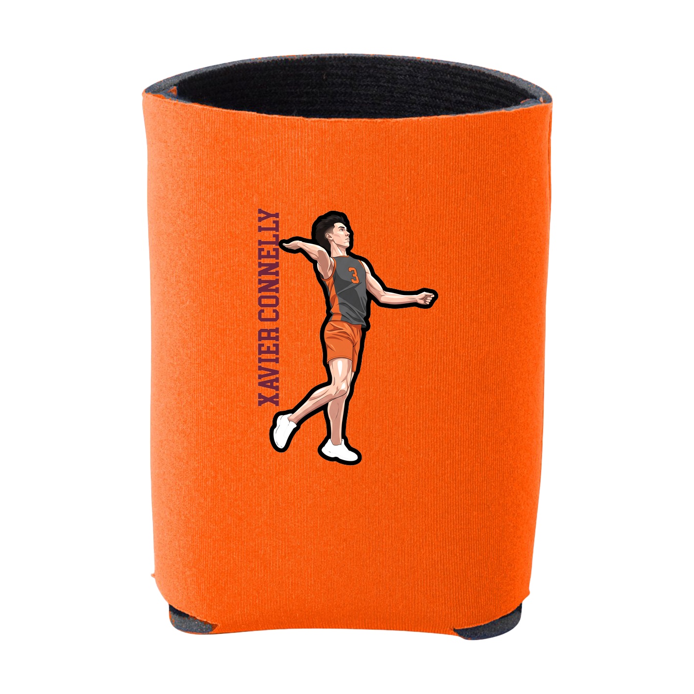 Can Holder — Name Vertical in Orange