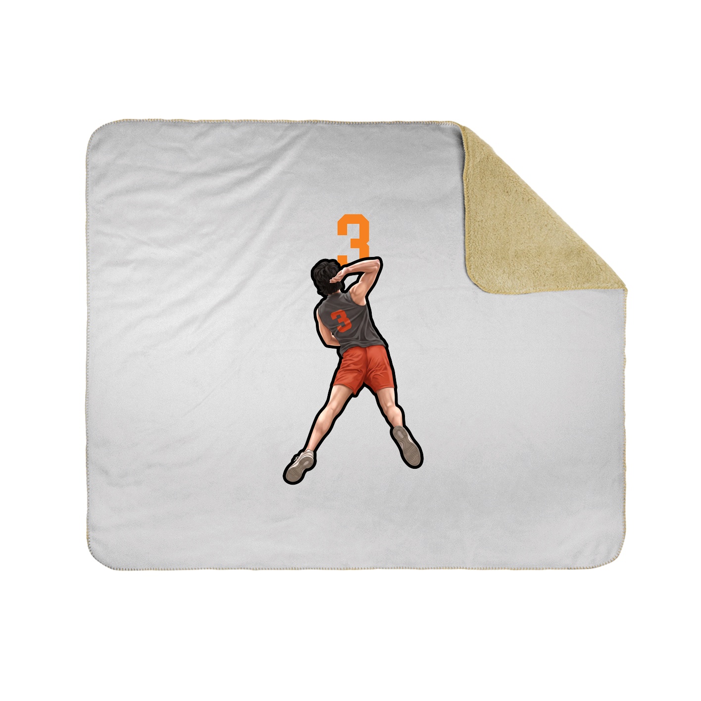 Throw Blanket — Number Top in White