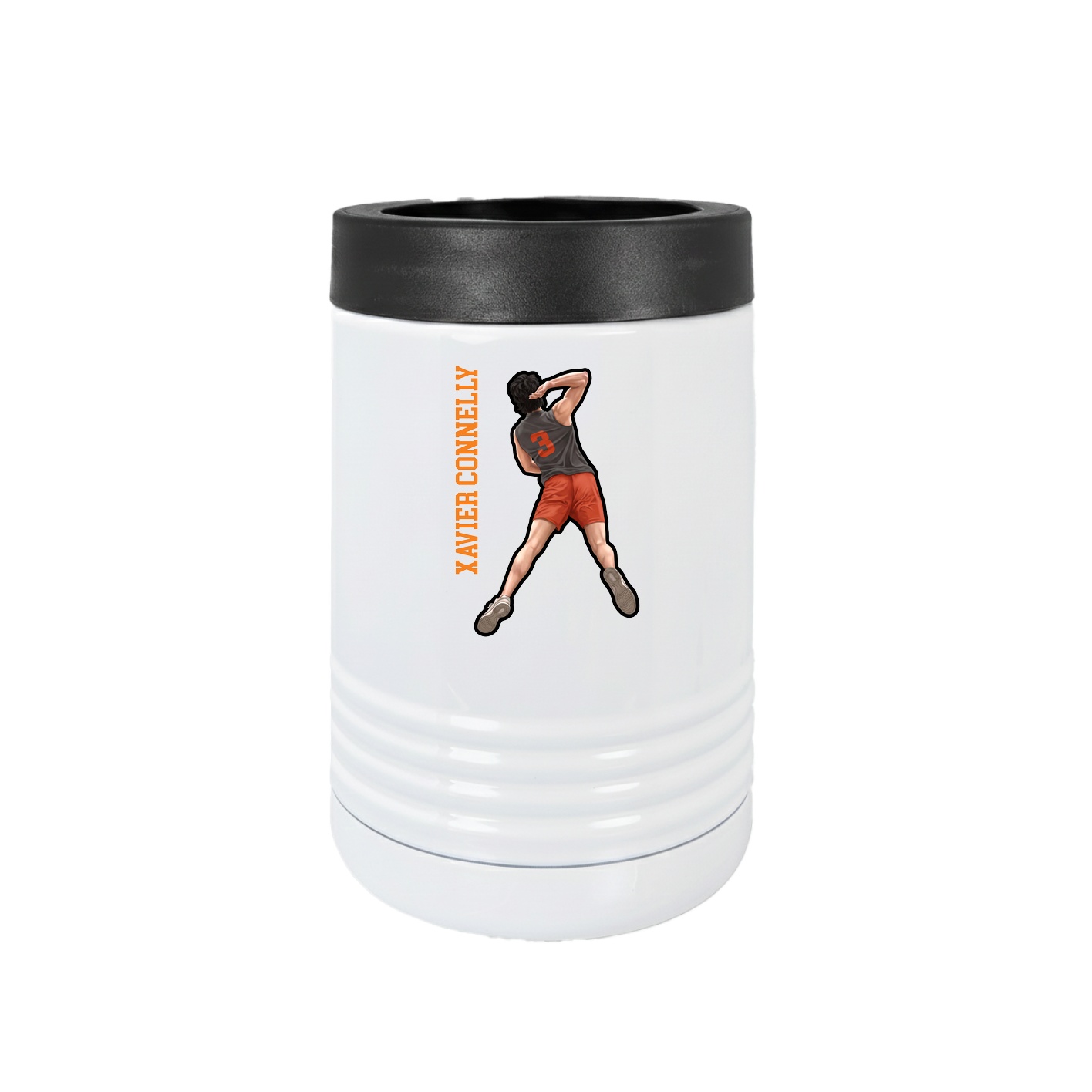 Beverage Holder — Name Vertical in White
