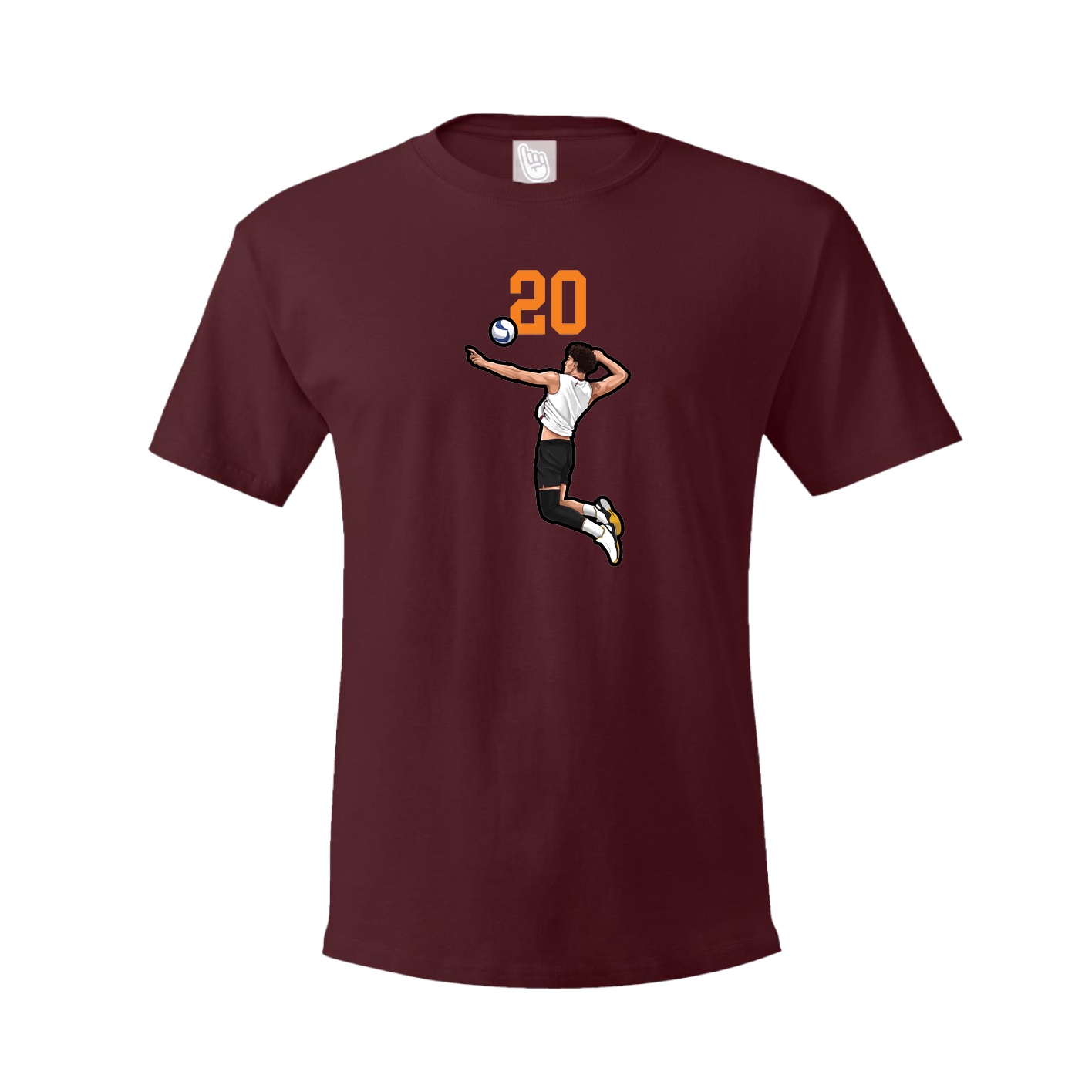 Tee — Number Top in Maroon