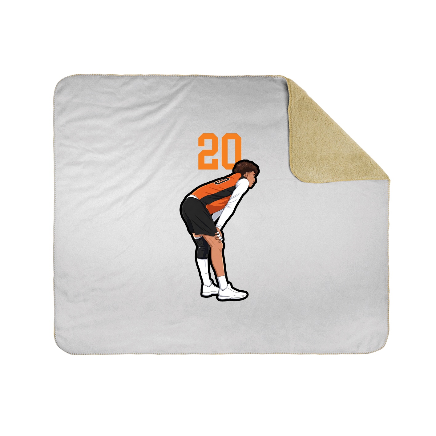 Throw Blanket — Number Top in White