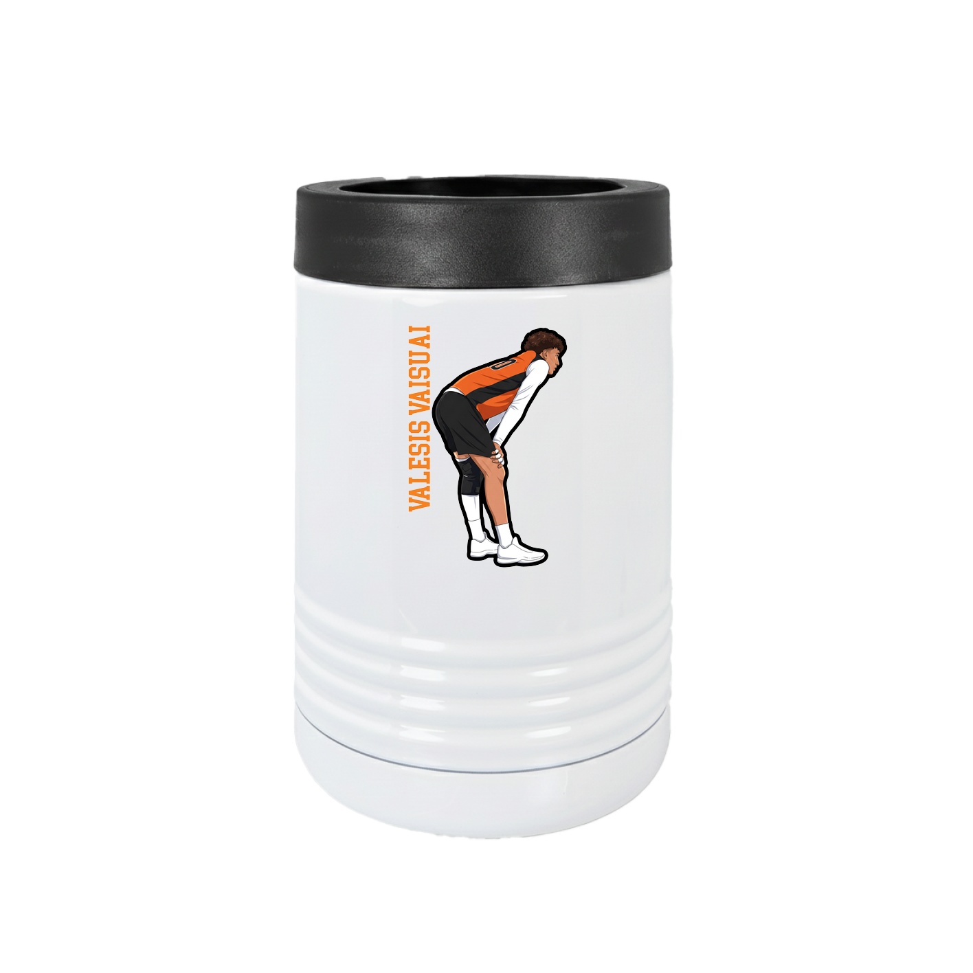 Beverage Holder — Name Vertical in White
