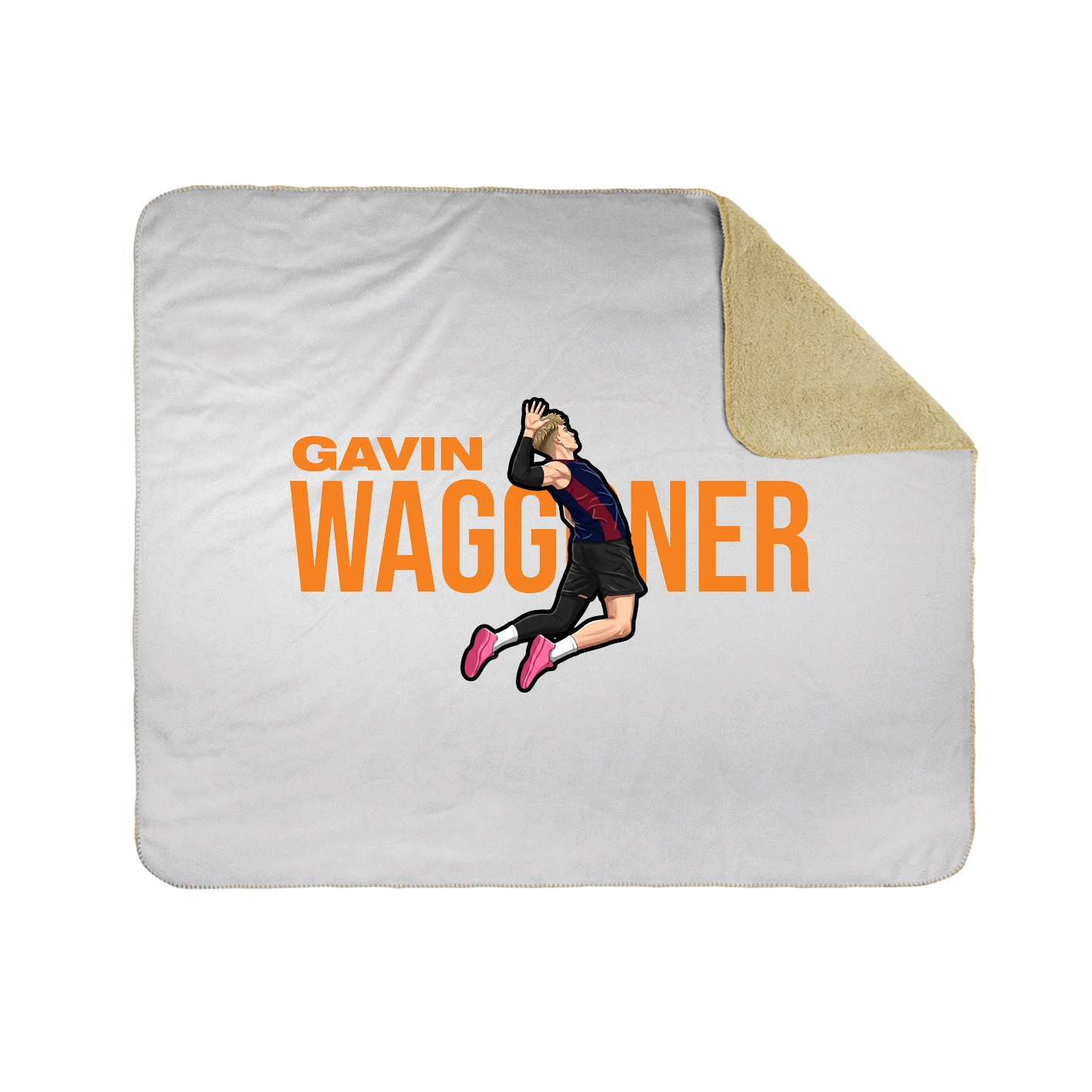 Throw Blanket — Player Name in White