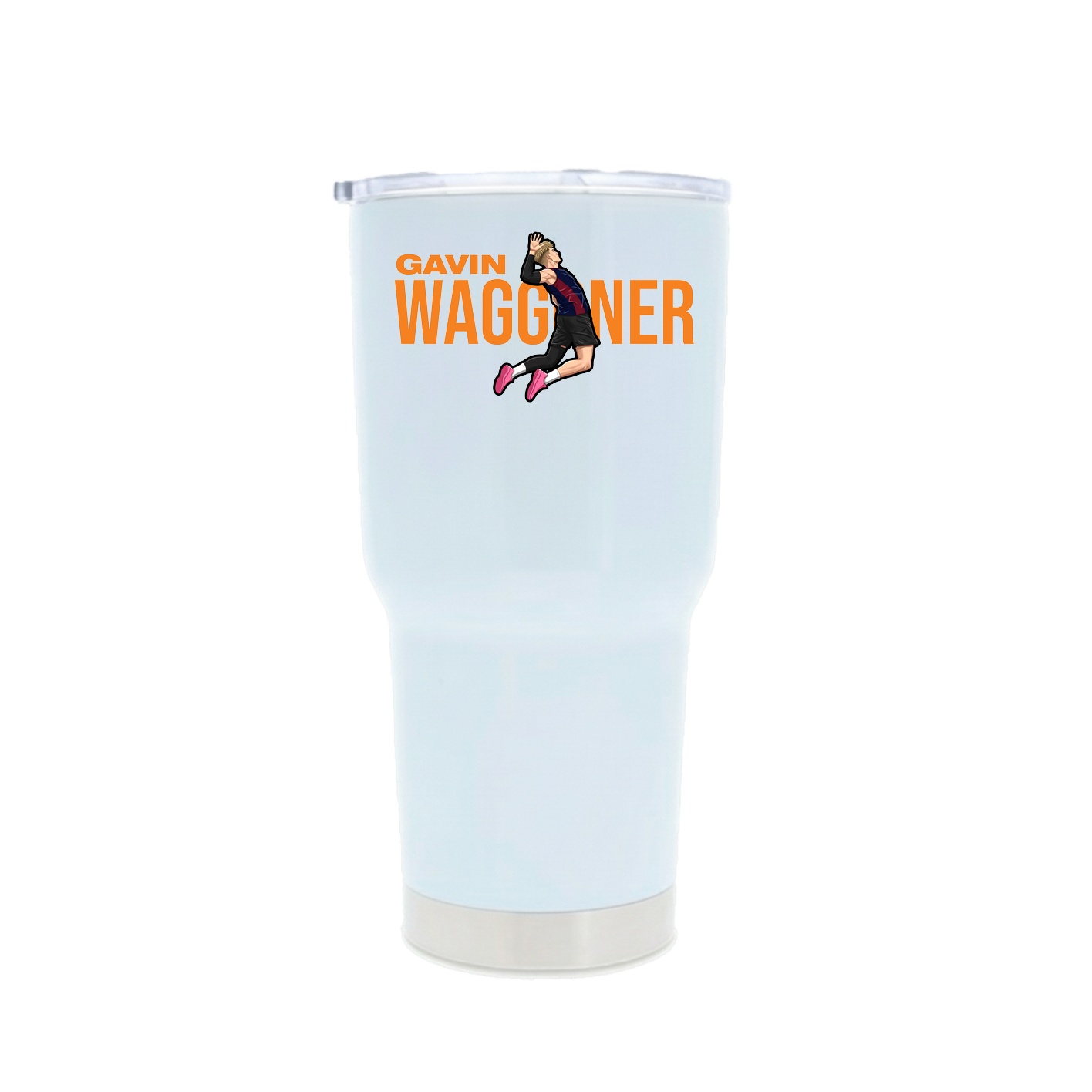 30oz Stainless Steel Tumbler — Player Name in White