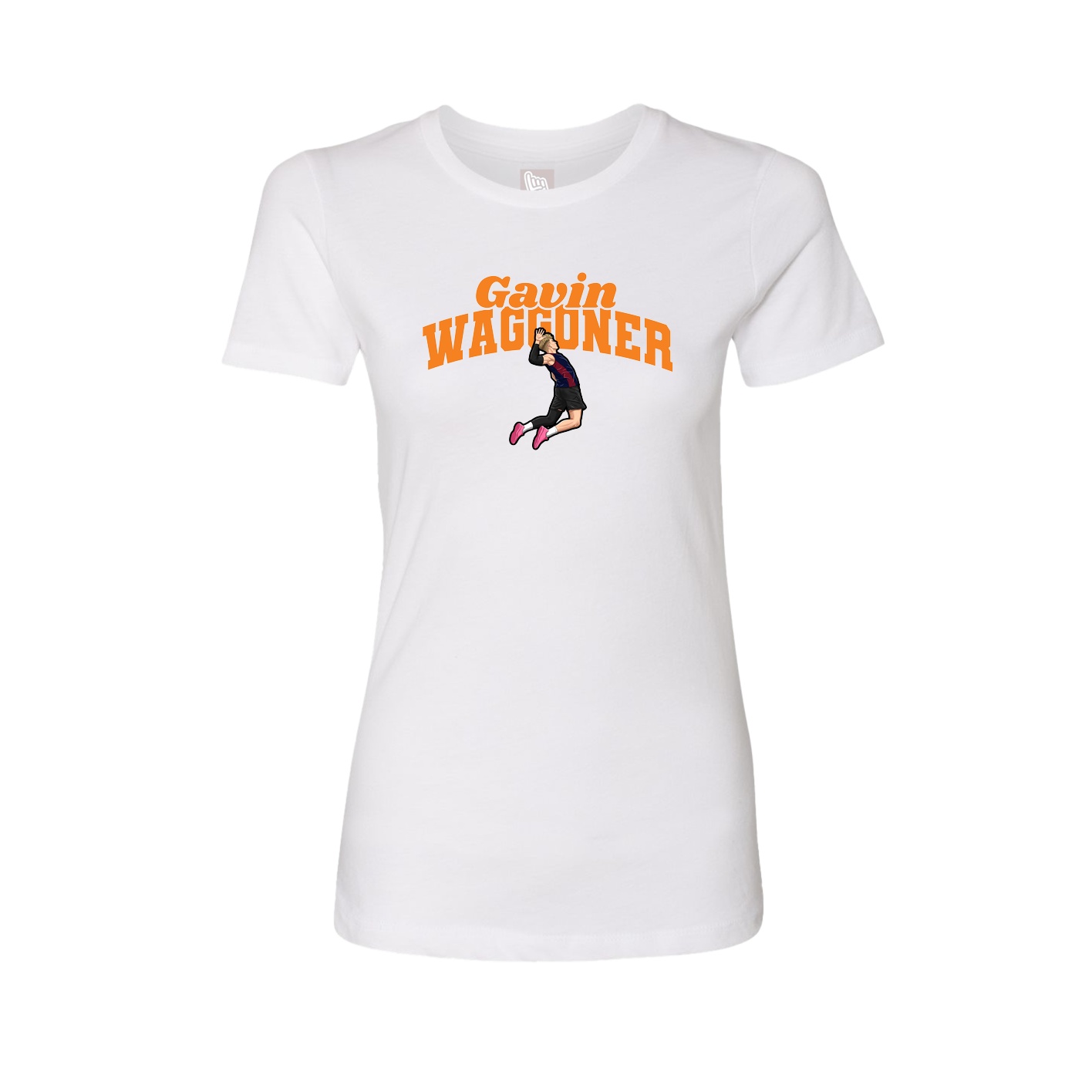 Fitted Women's Tee — Signature Arch in White
