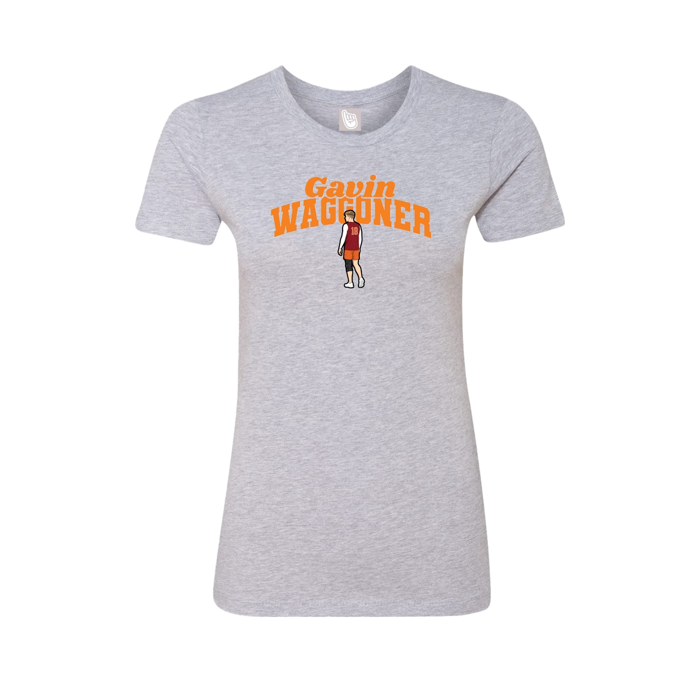 Fitted Women's Tee — Signature Arch in Grey