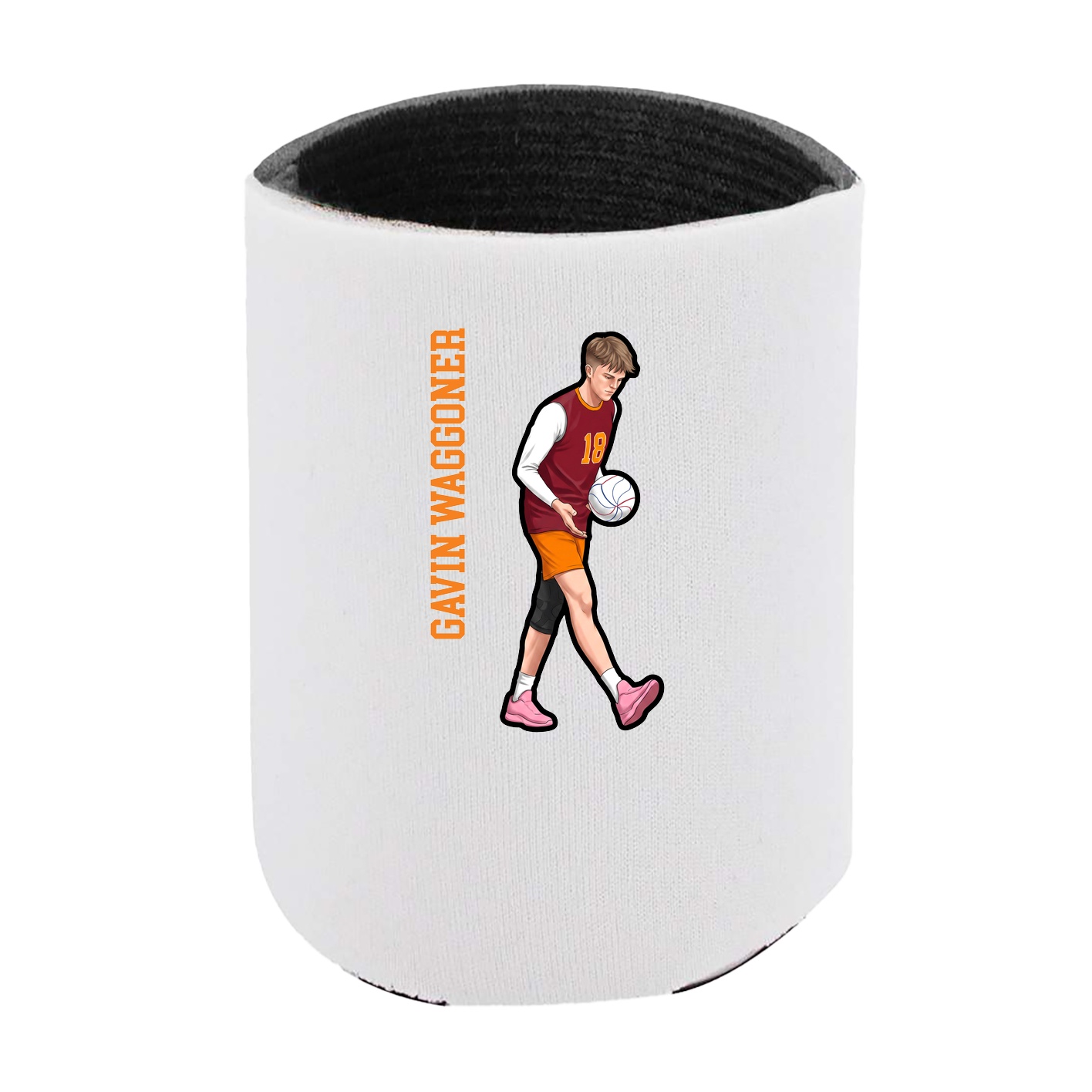 Can Holder — Name Vertical in White