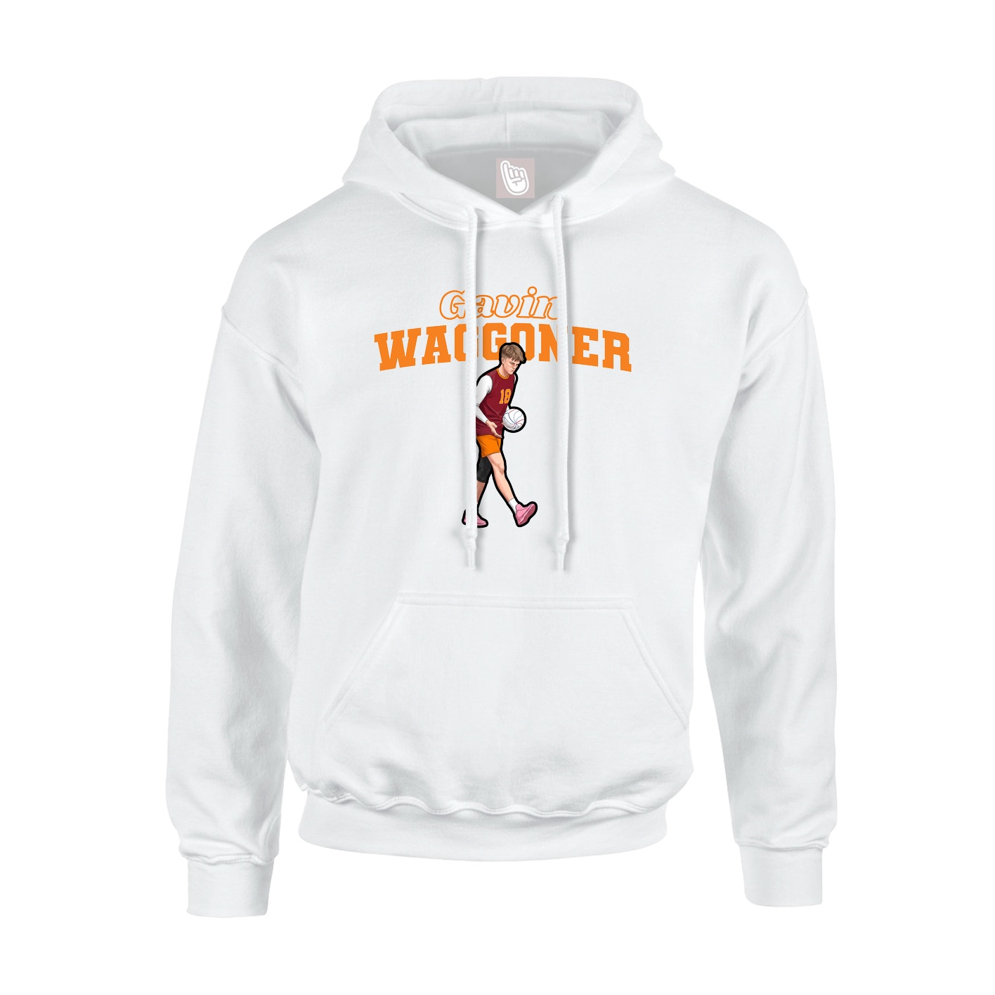 Hoodie — Name Arch in White