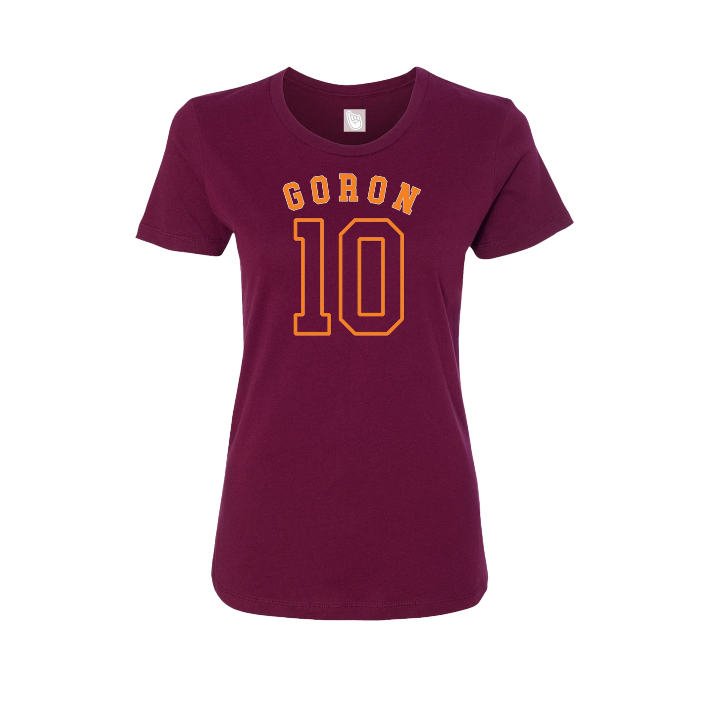 Fitted Women's Tee — Shirsey Arch in Maroon