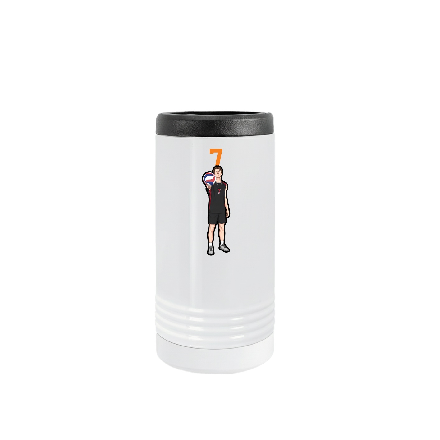 Slim Beverage Holder — Number Top in White