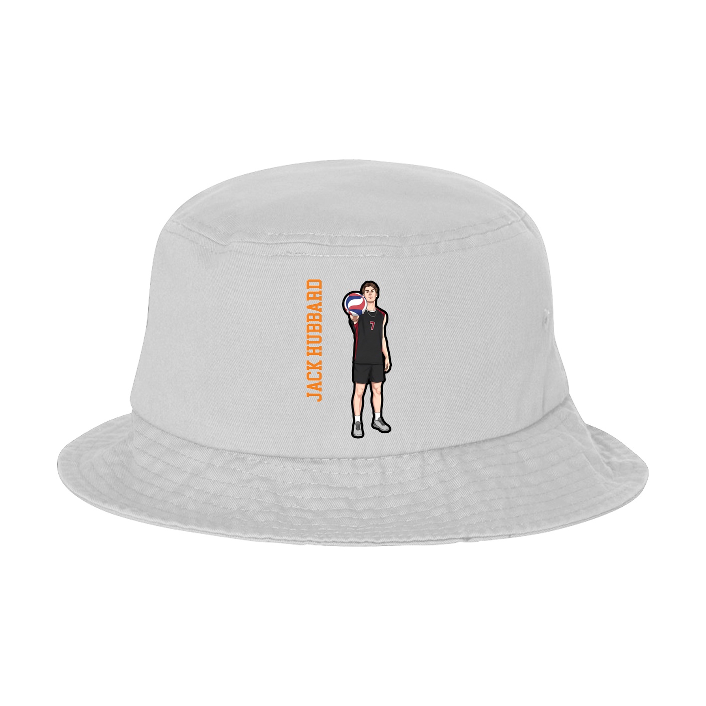 Bucket Cap — Name Vertical in White