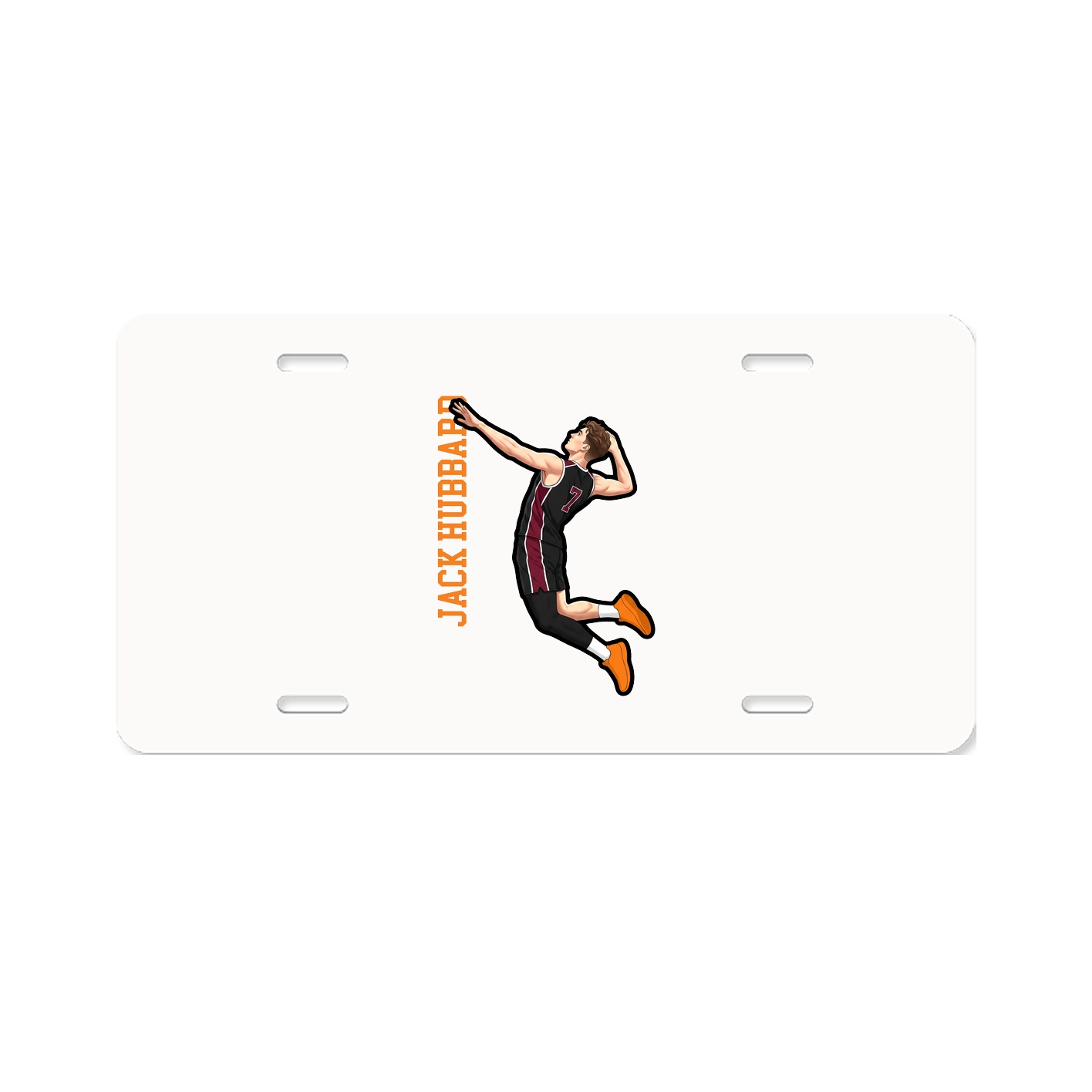 License Plate — Name Vertical in Classic