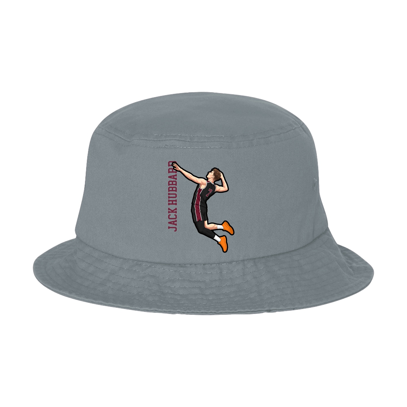 Bucket Cap — Name Vertical in Grey