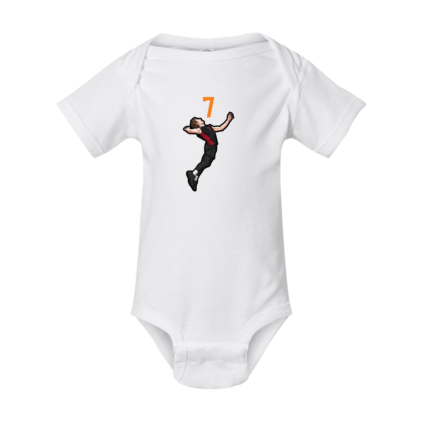 Baby Onesie — Number Top in White