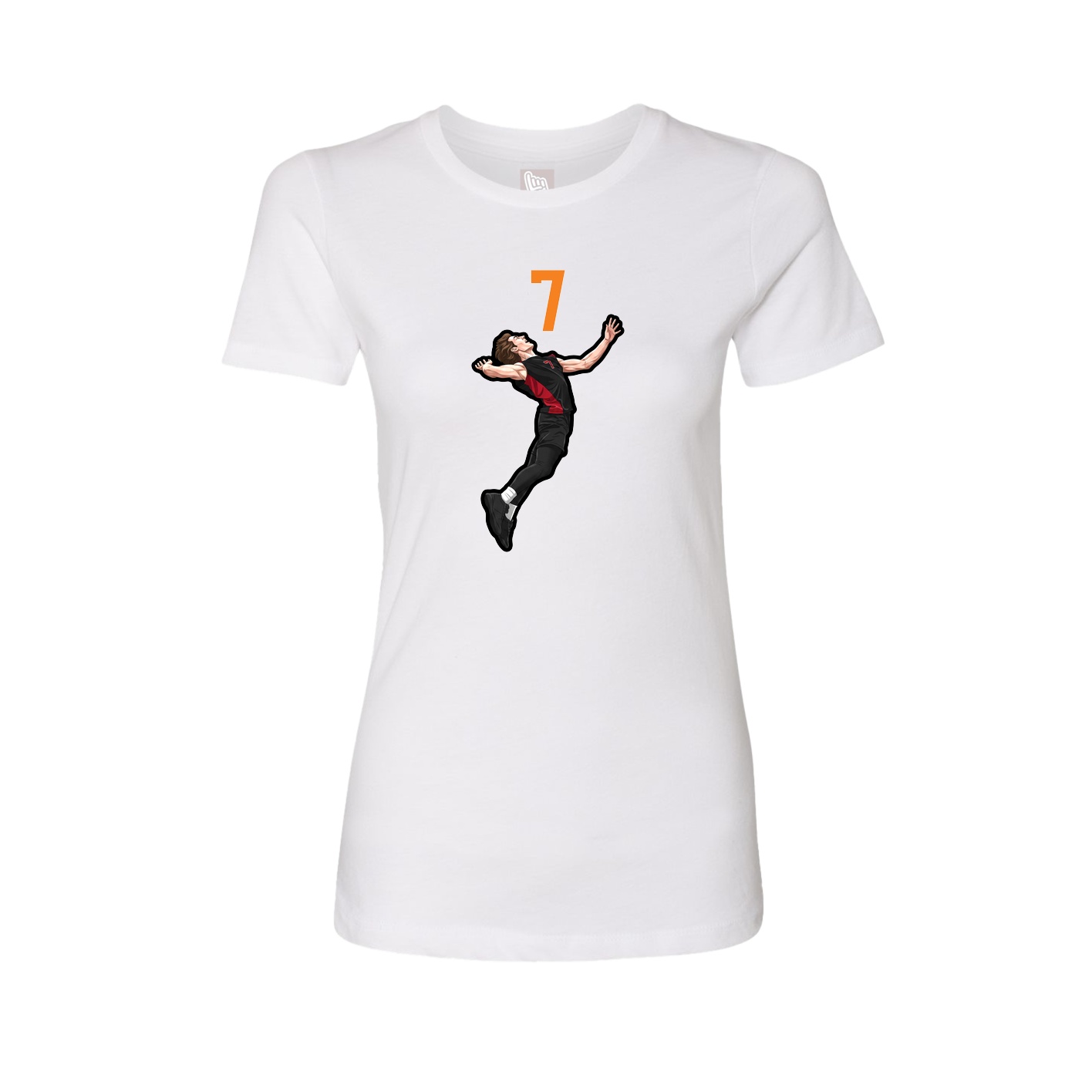 Womens Tee — Number Top in White