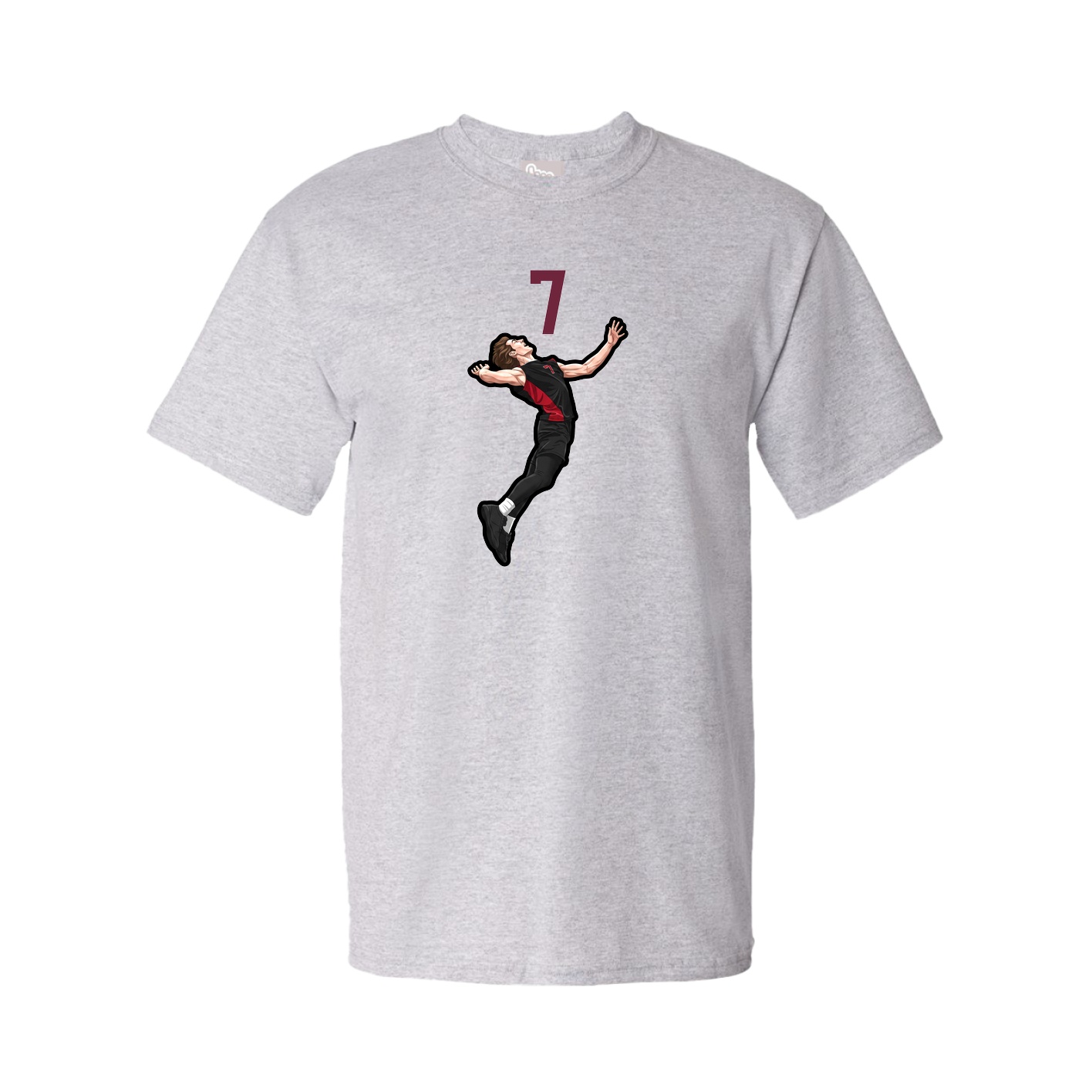 Youth Tee — Number Top in Grey