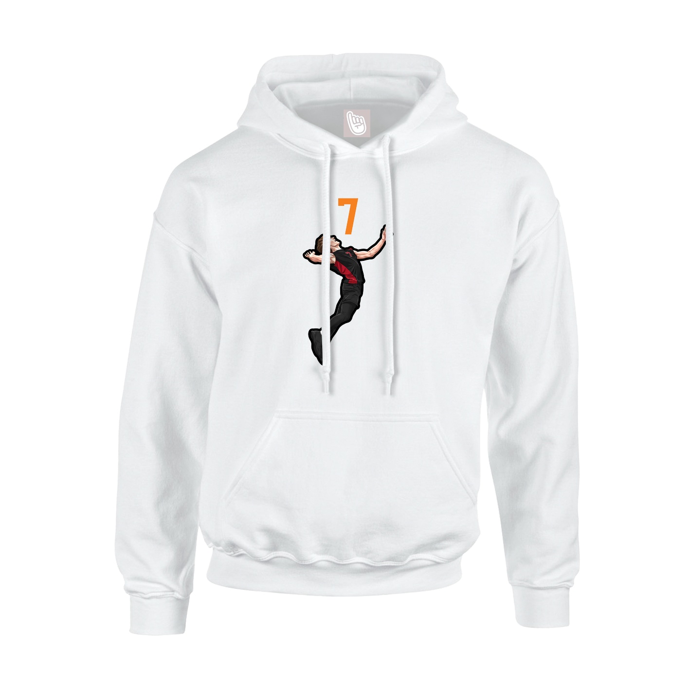 Hoodie — Number Top in White