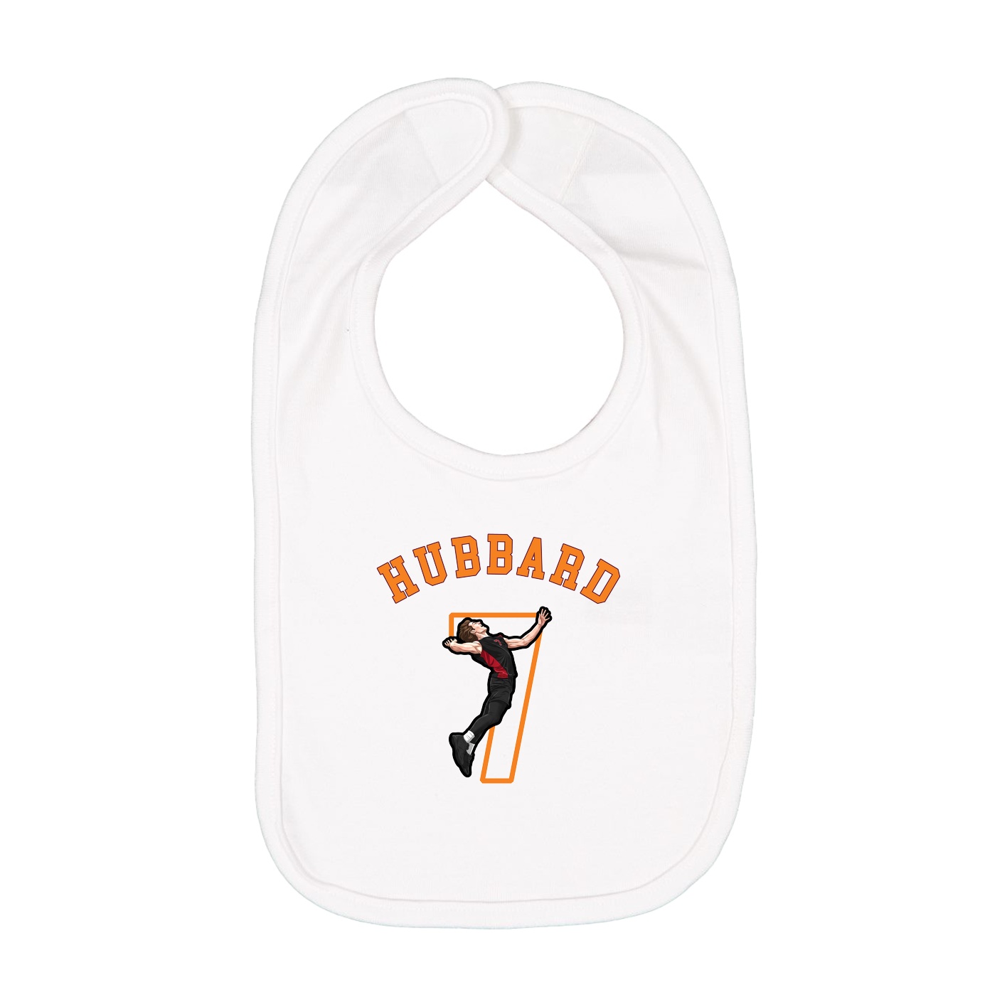 Infant Bib — Shirsey Arch in White