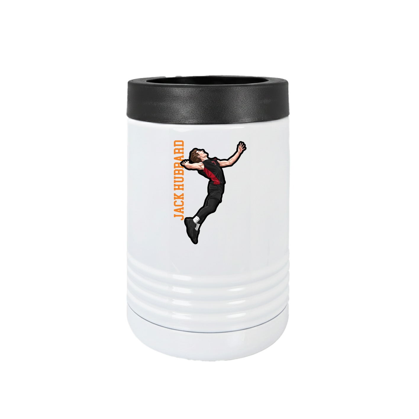 Beverage Holder — Name Vertical in White