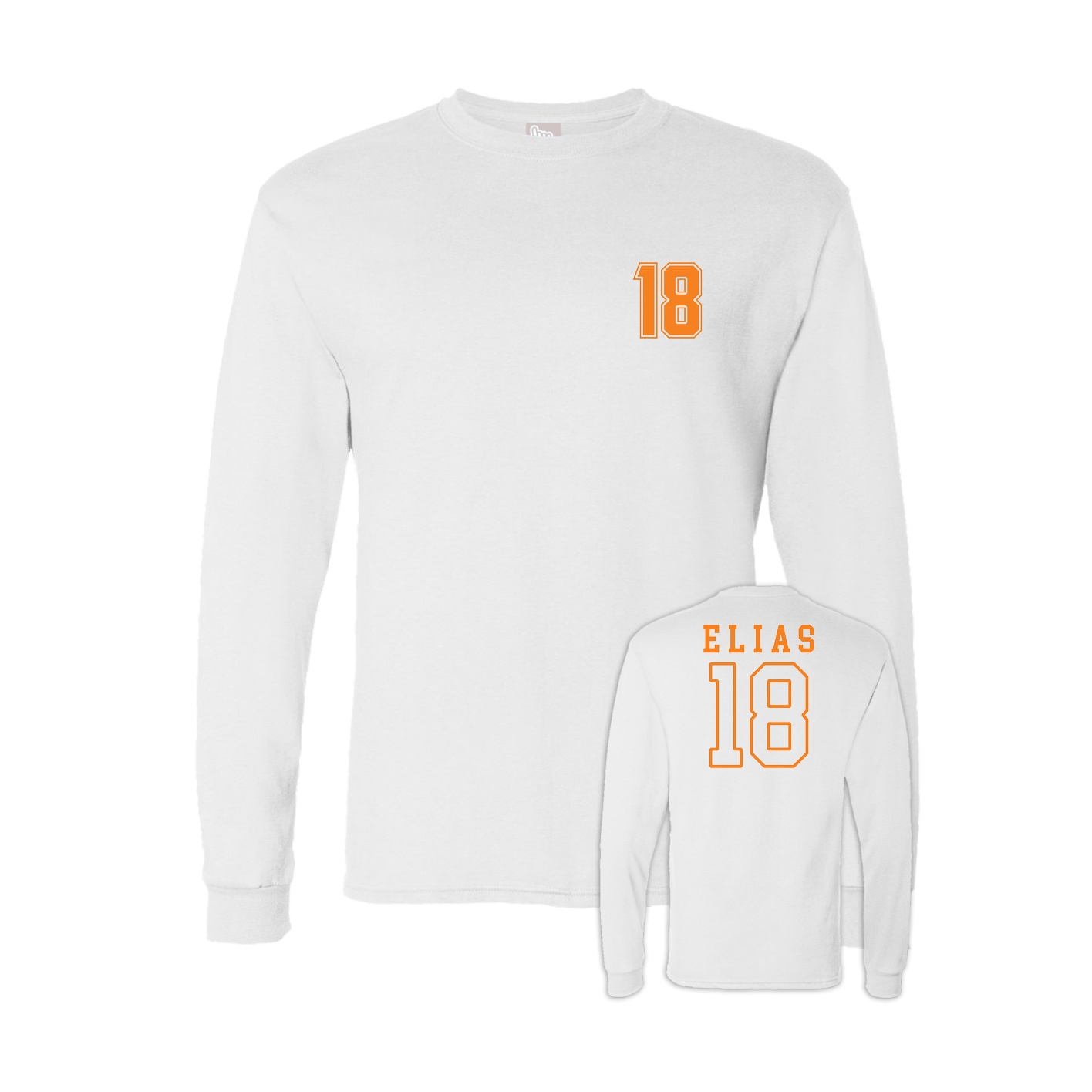 Long Sleeve Tee — Chest Back in White