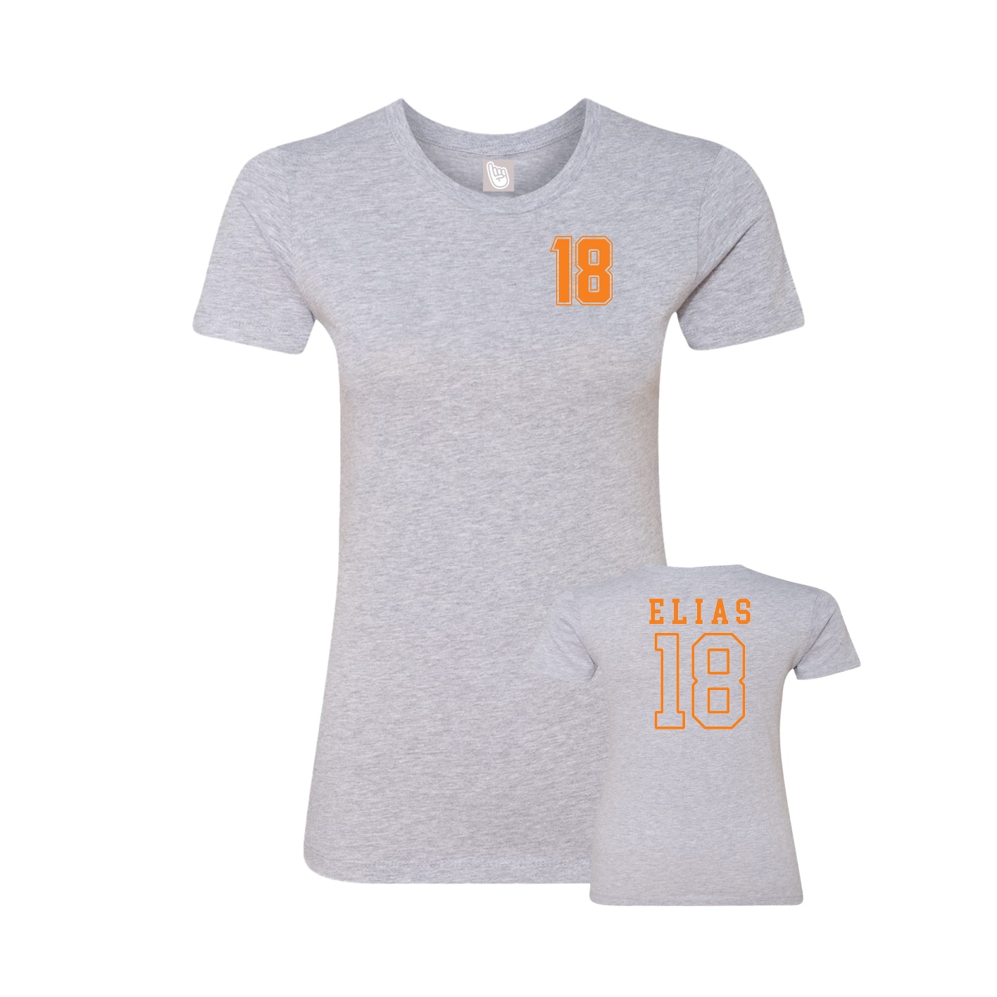 Womens Tee — Chest Back in Grey