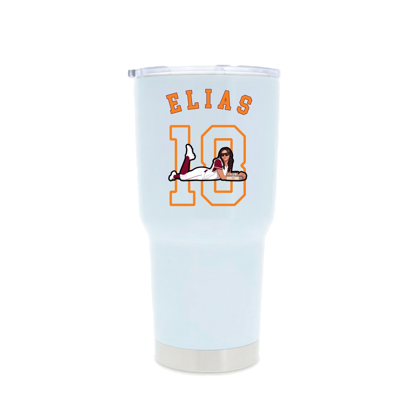 30oz Stainless Steel Tumbler — Shirsey Arch in White
